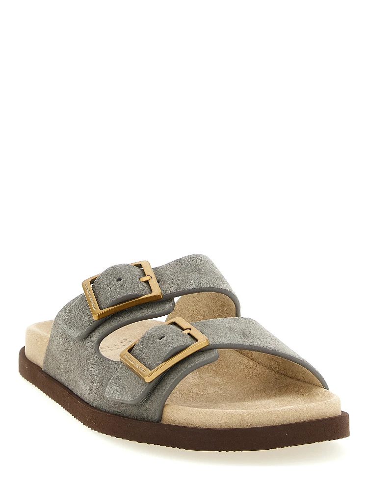 Gray Calfskin Slides alternative