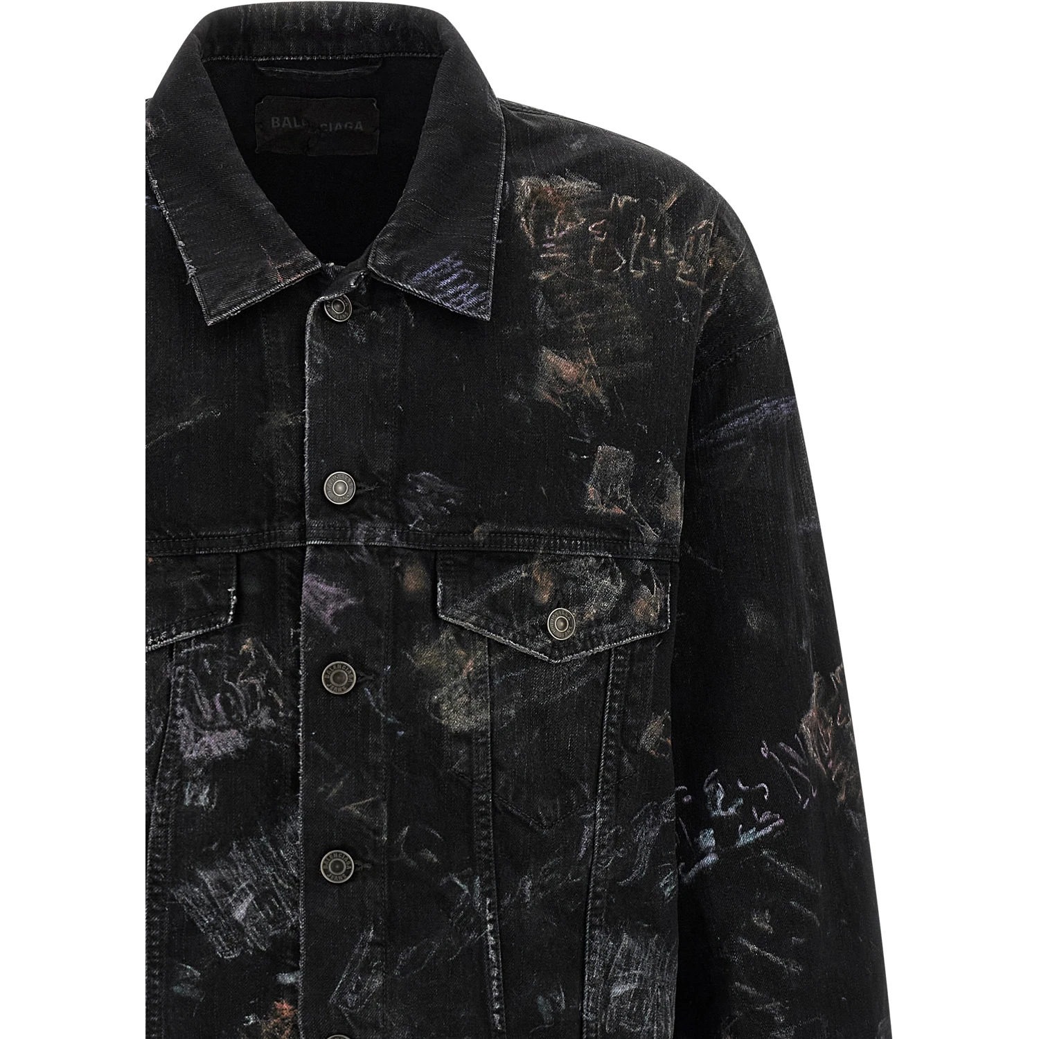 Black Cotton Denim Jacket