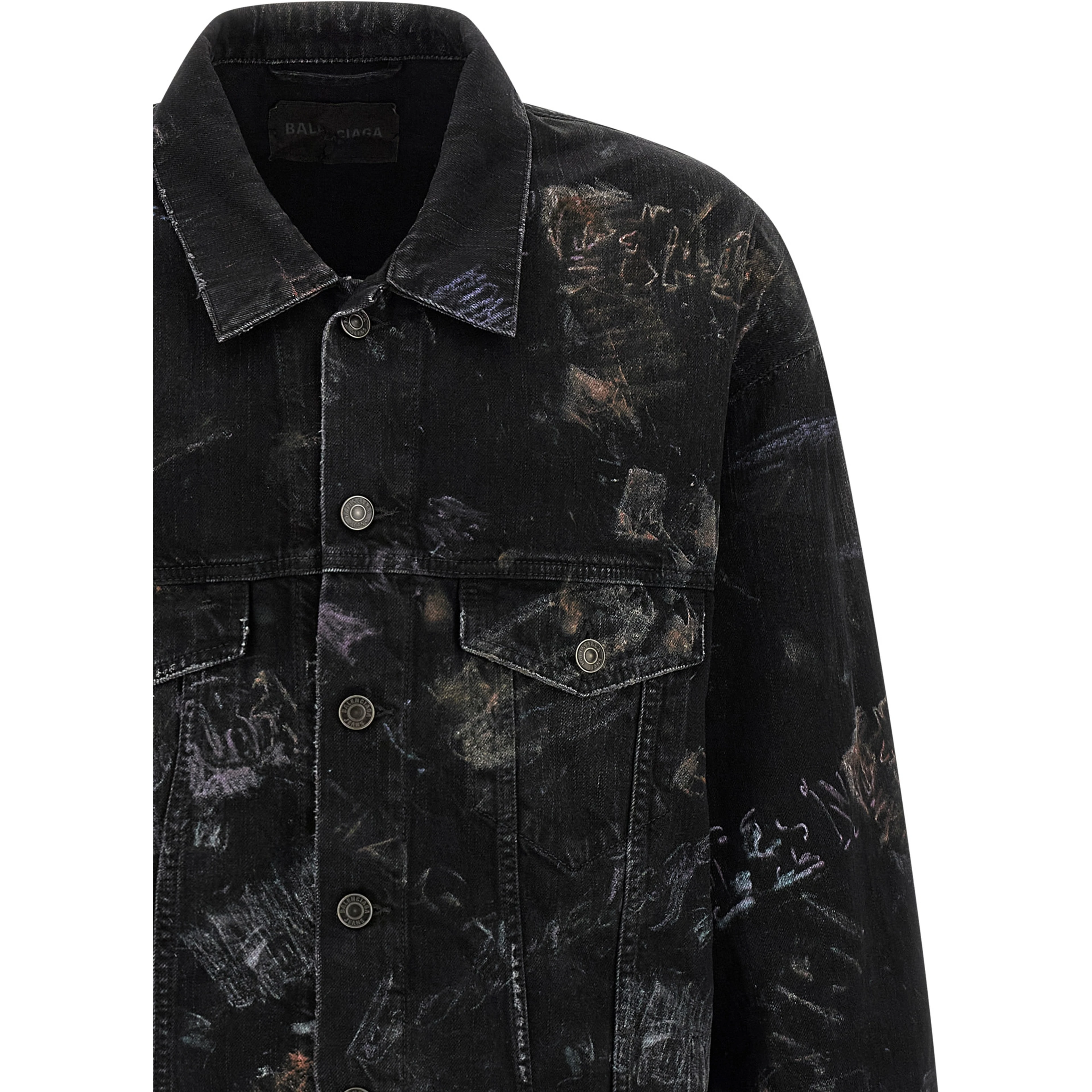 Black Cotton Denim Jacket