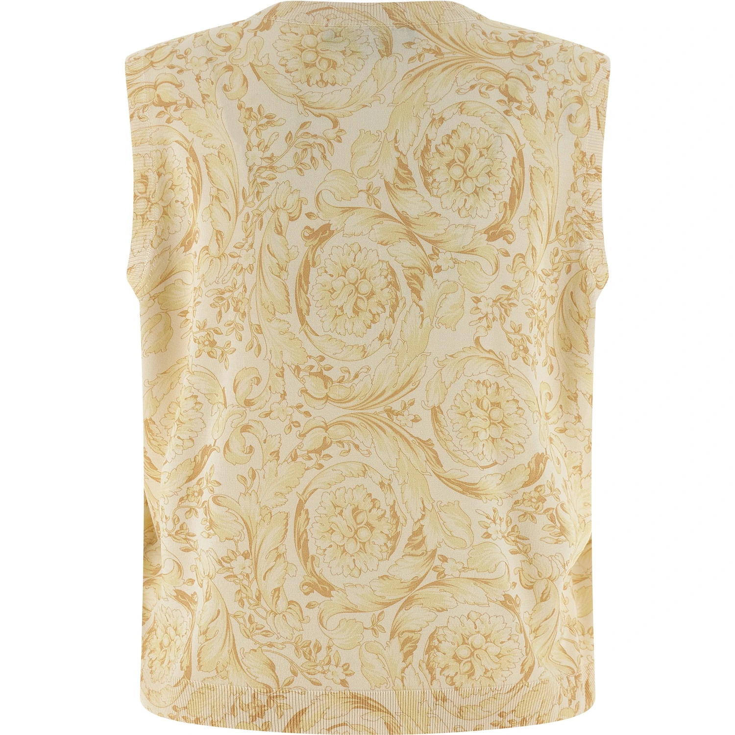 Bicolor Silk Sleeveless Jacket