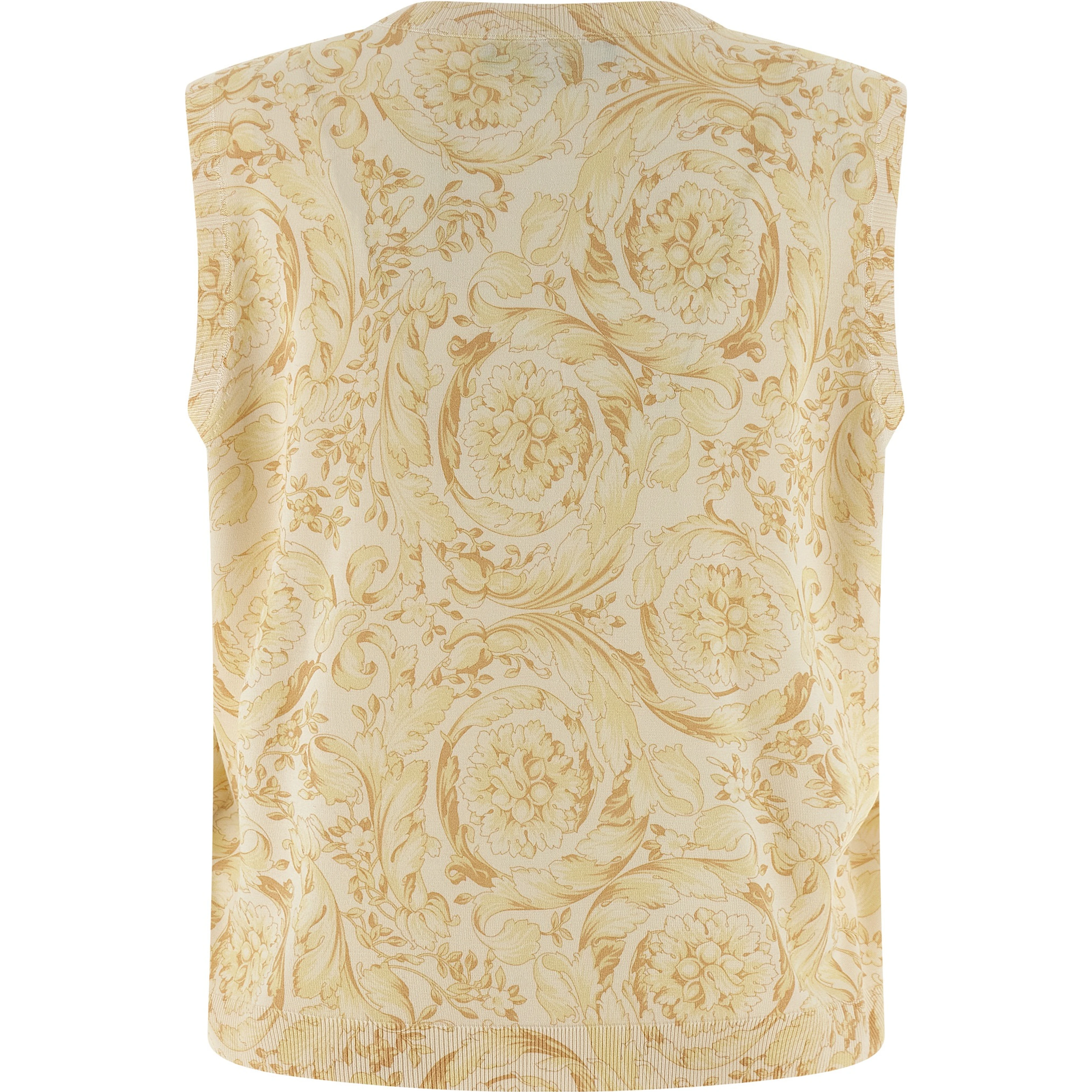 Bicolor Silk Sleeveless Jacket