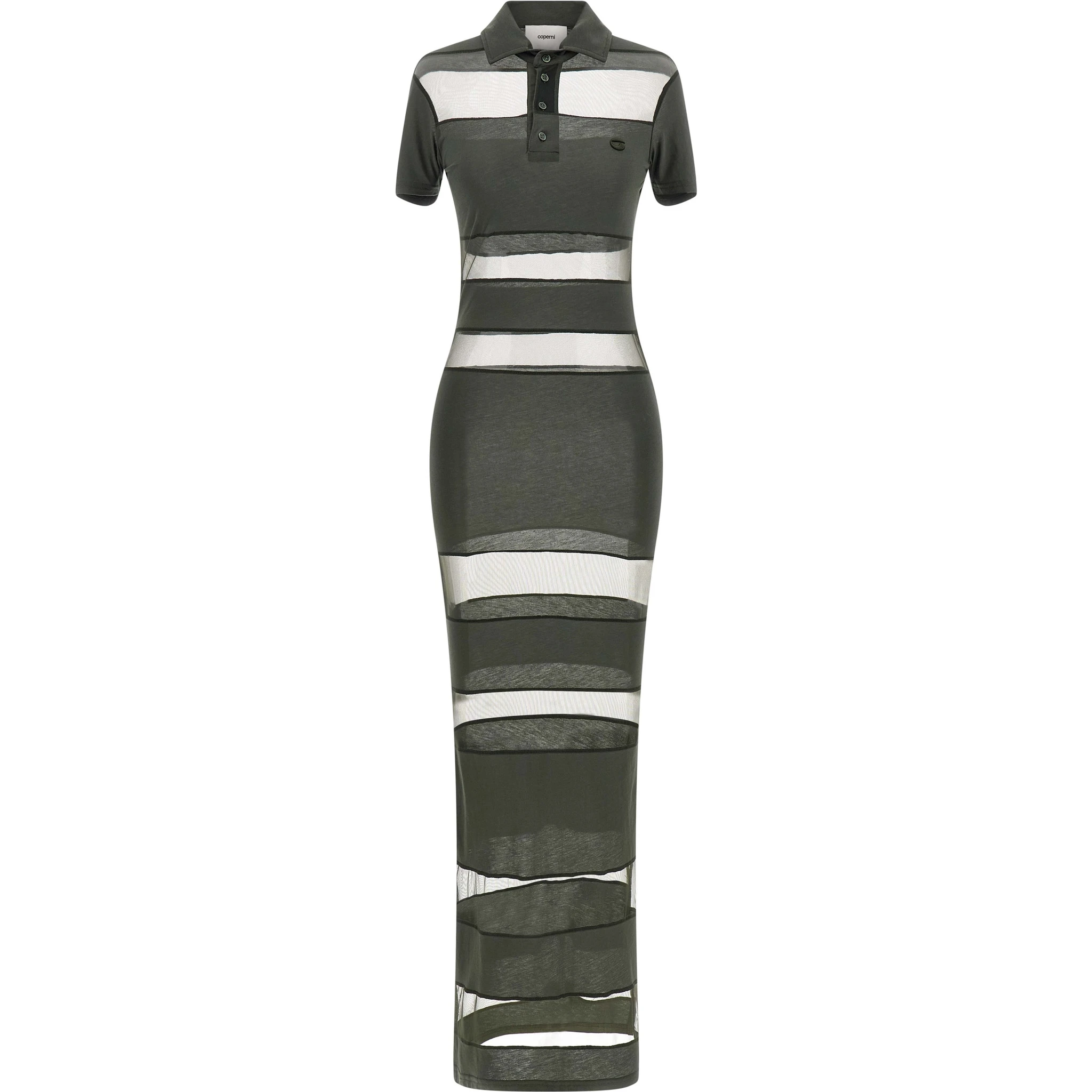 Bicolor Cotton Long Dress