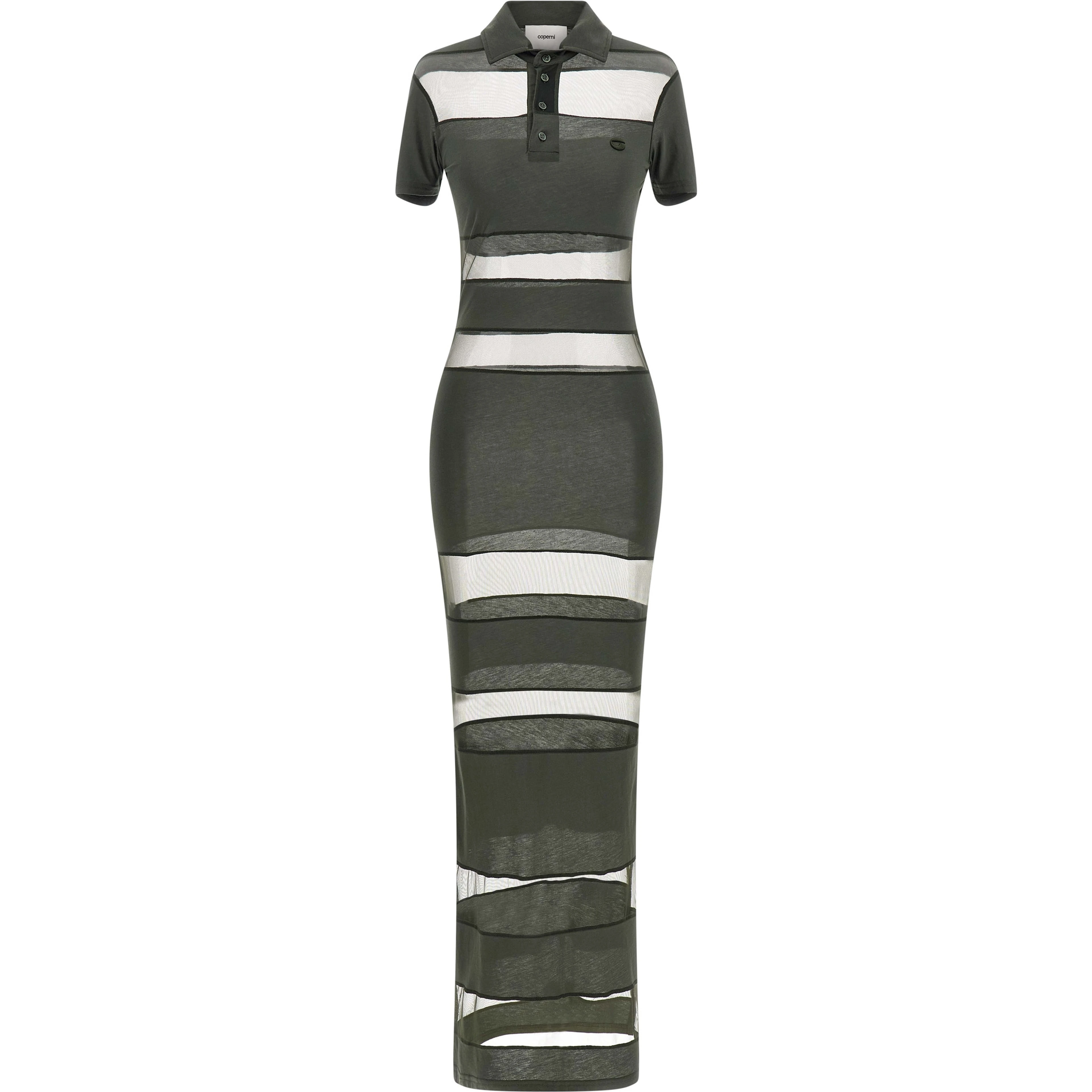 Bicolor Cotton Long Dress