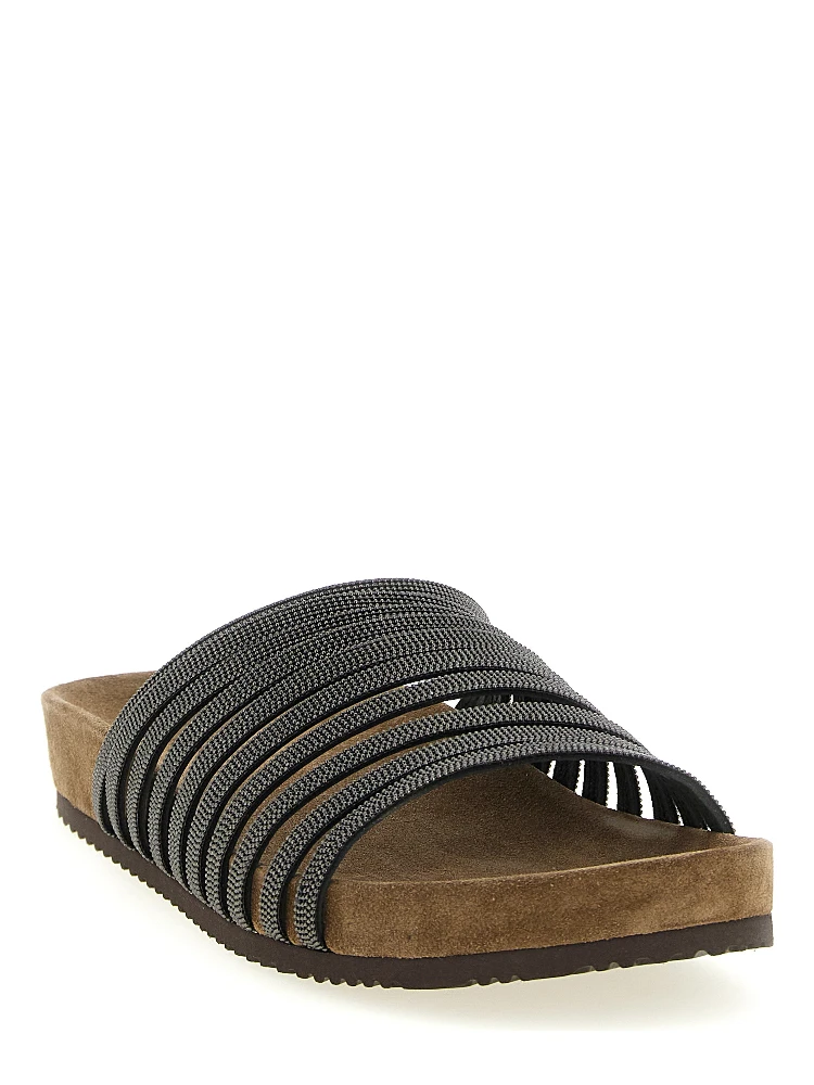 Black Lamb Leather Slides alternative
