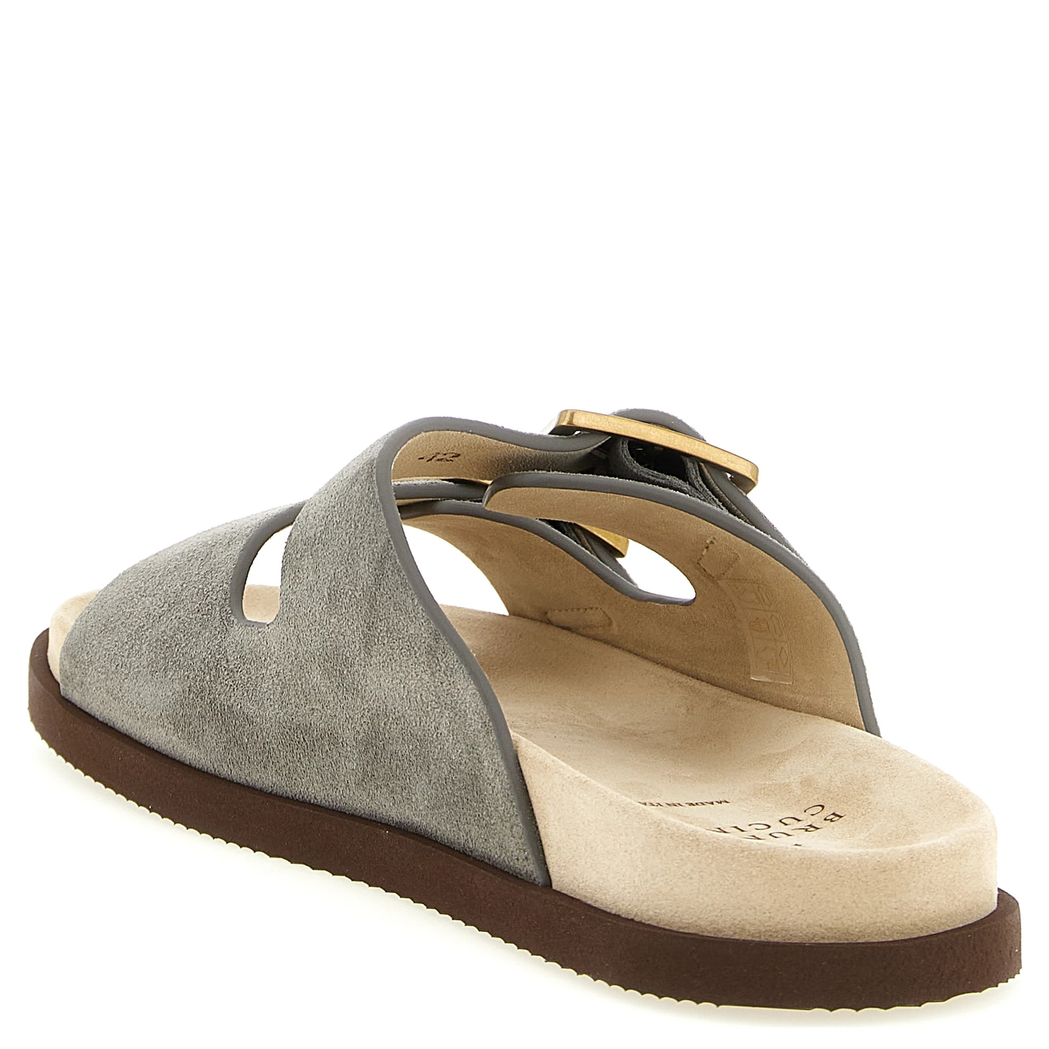 Gray Calfskin Slides