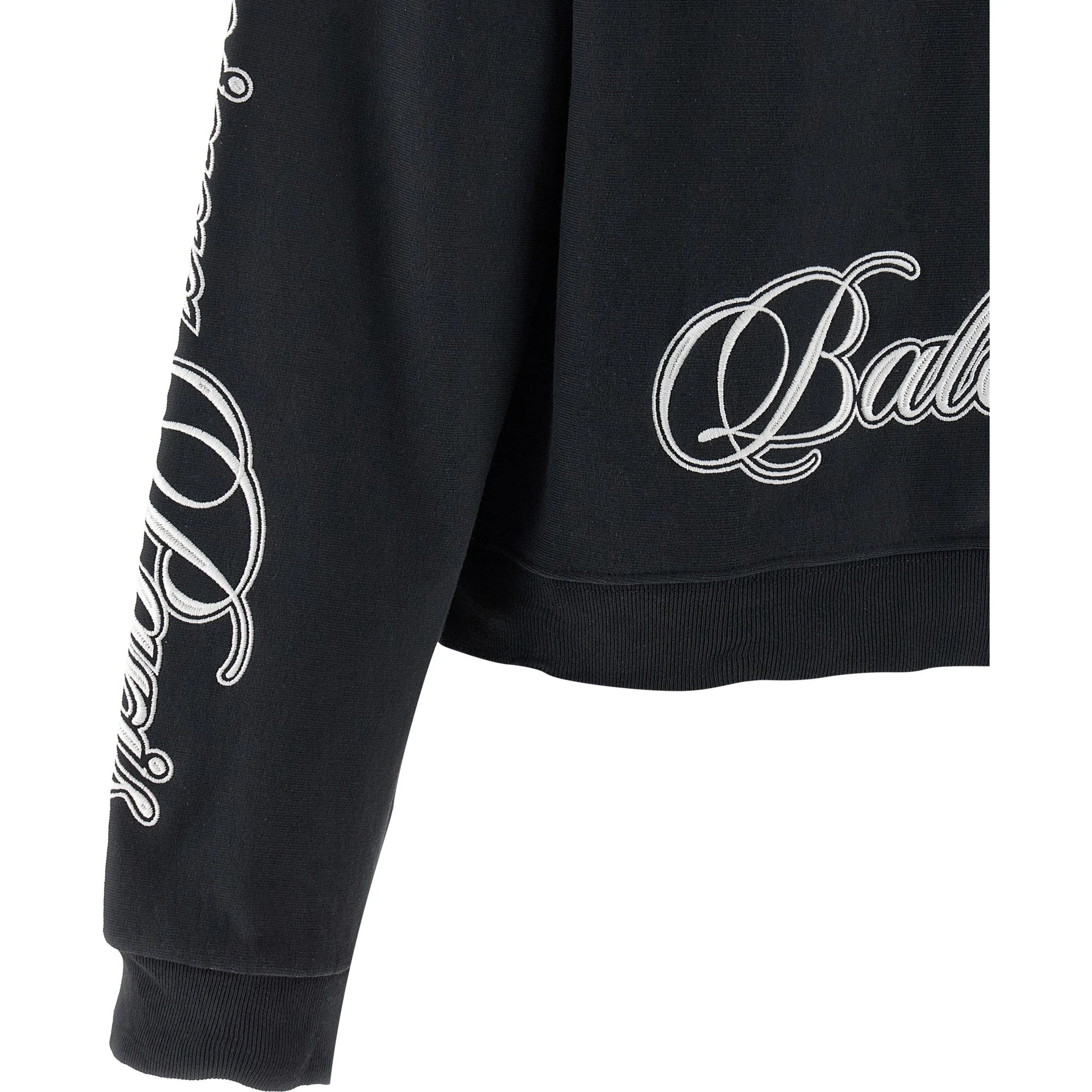 Black Cotton Sweatshirt