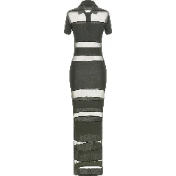 Bicolor Cotton Long Dress