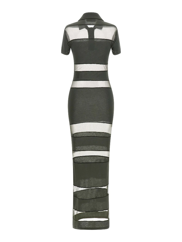Bicolor Cotton Long Dress alternative
