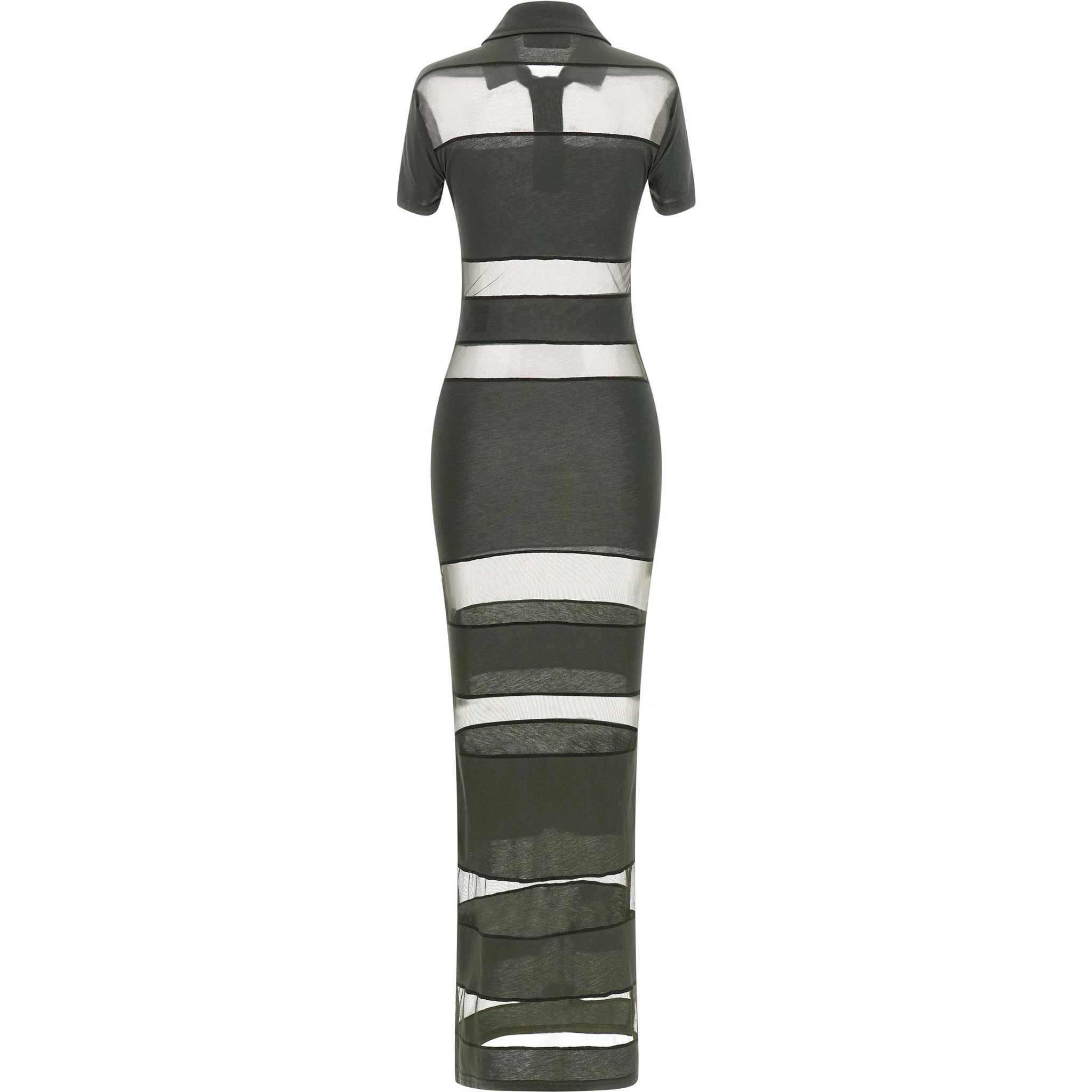 Bicolor Cotton Long Dress