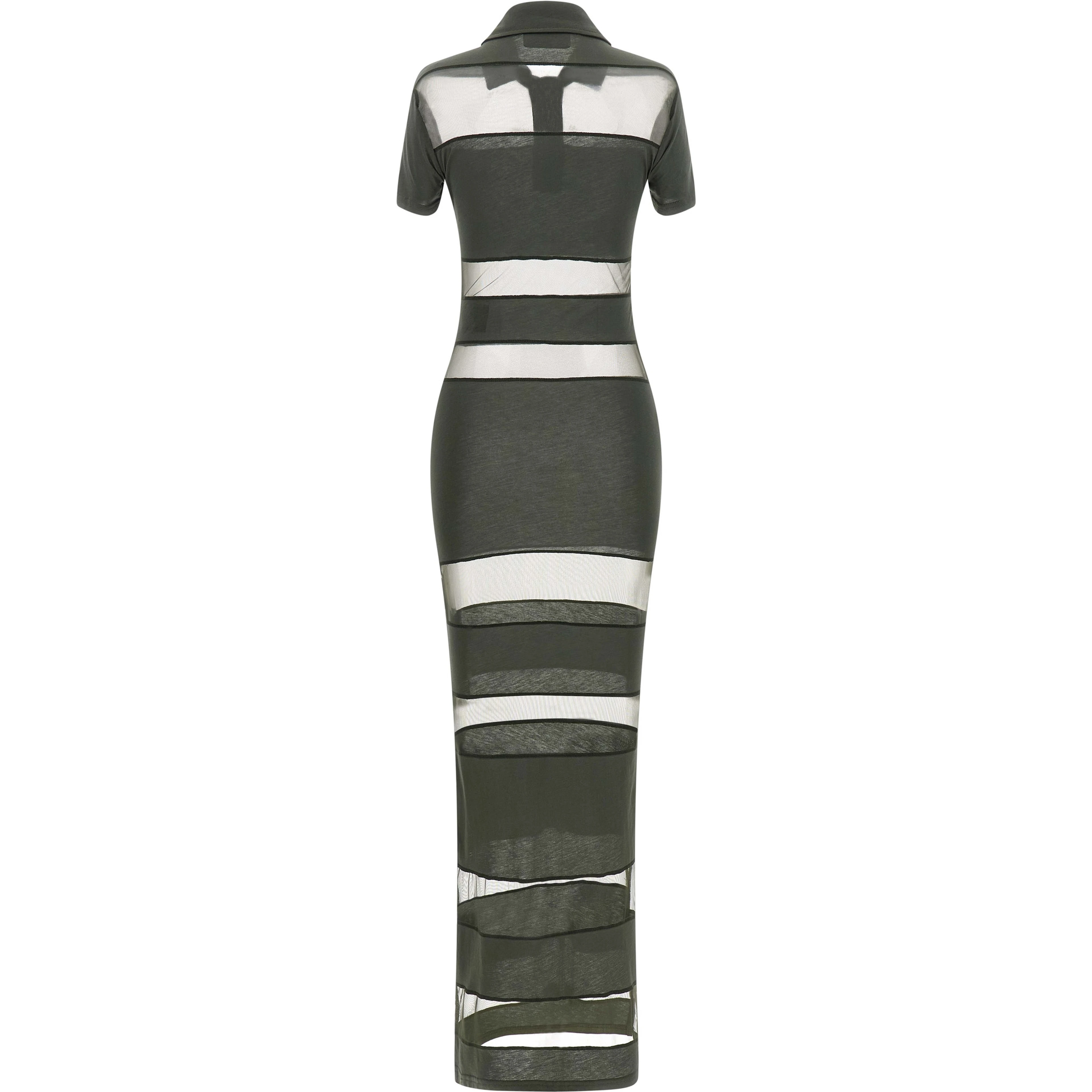 Bicolor Cotton Long Dress