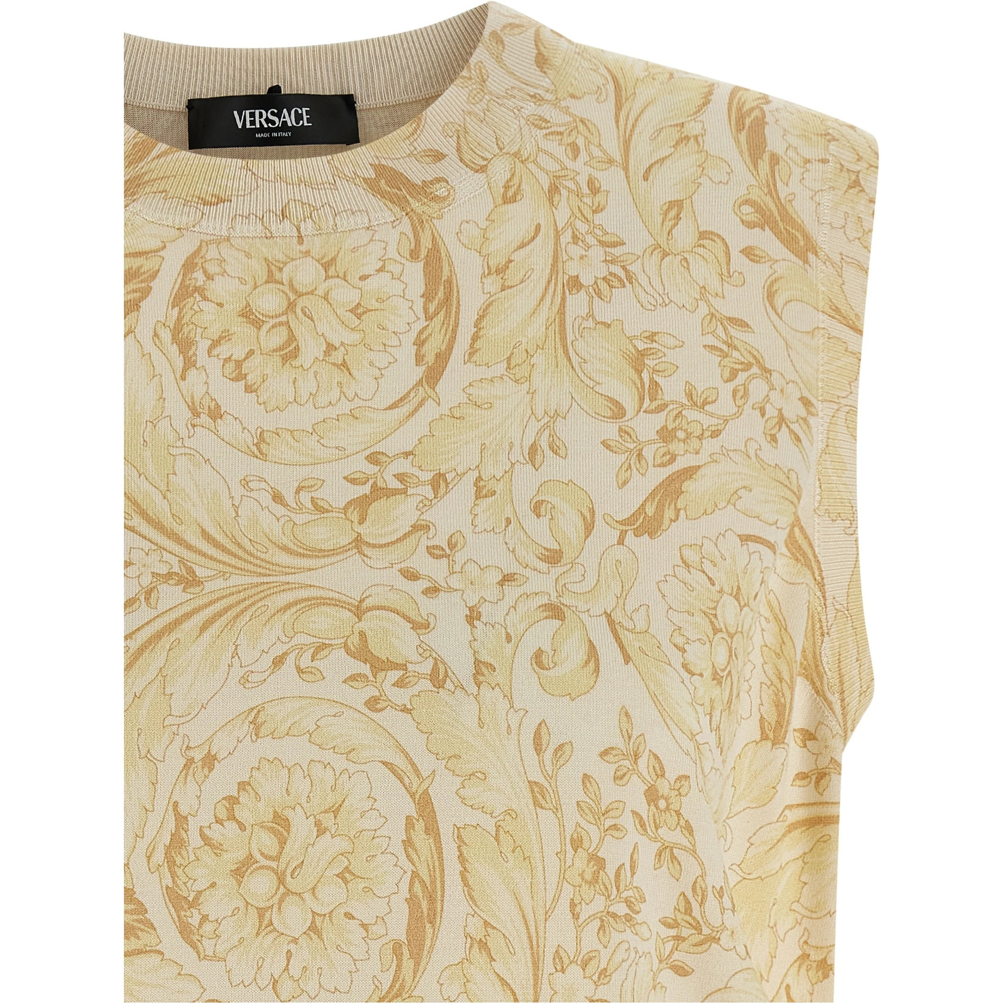 Bicolor Silk Sleeveless Jacket