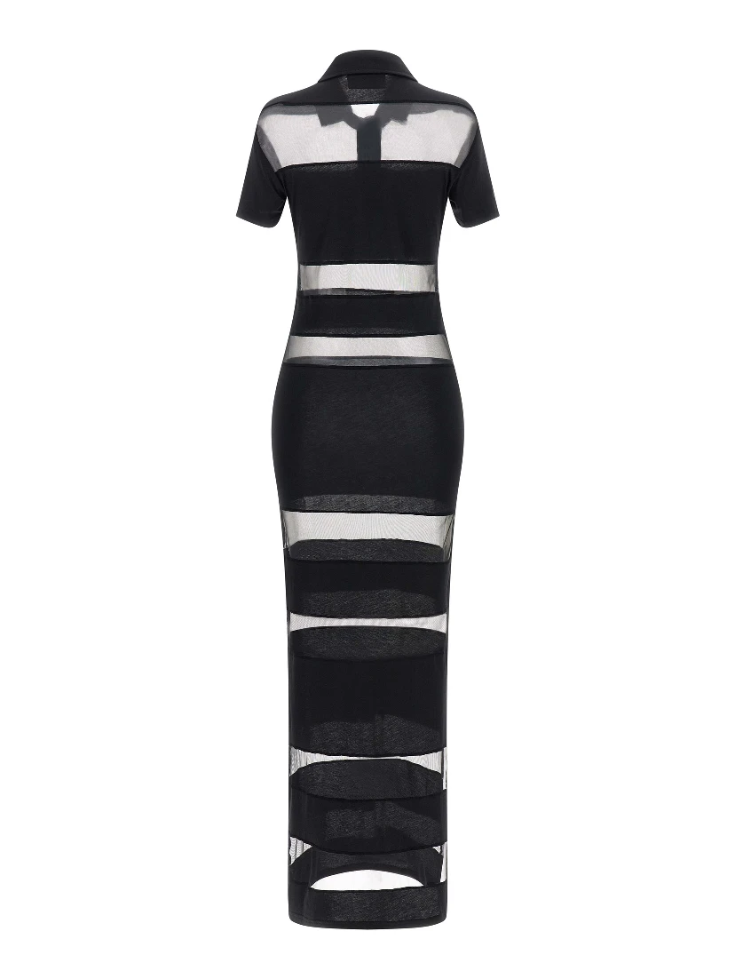 Black Cotton Long Dress