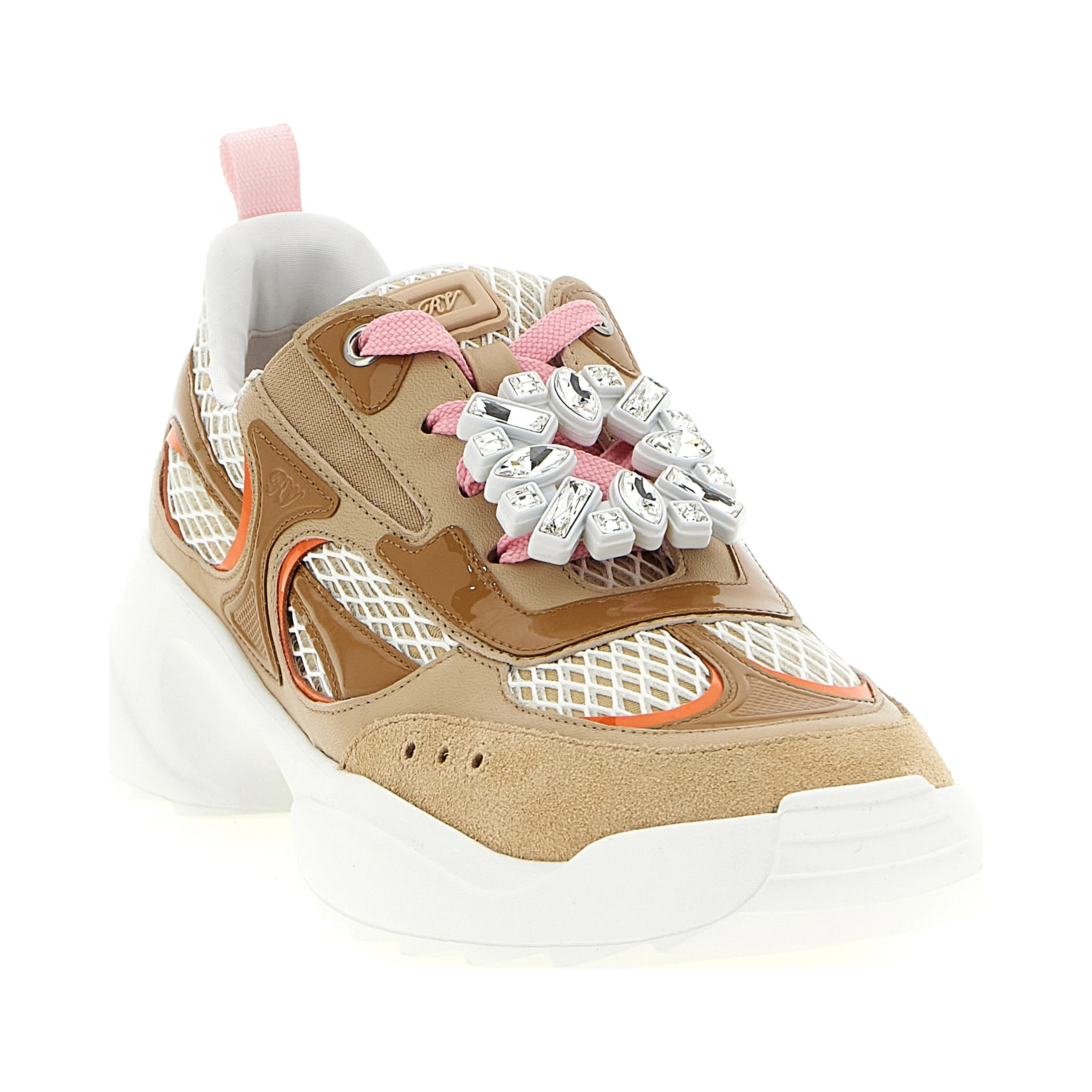 Beige Calfskin Athletic Sneakers