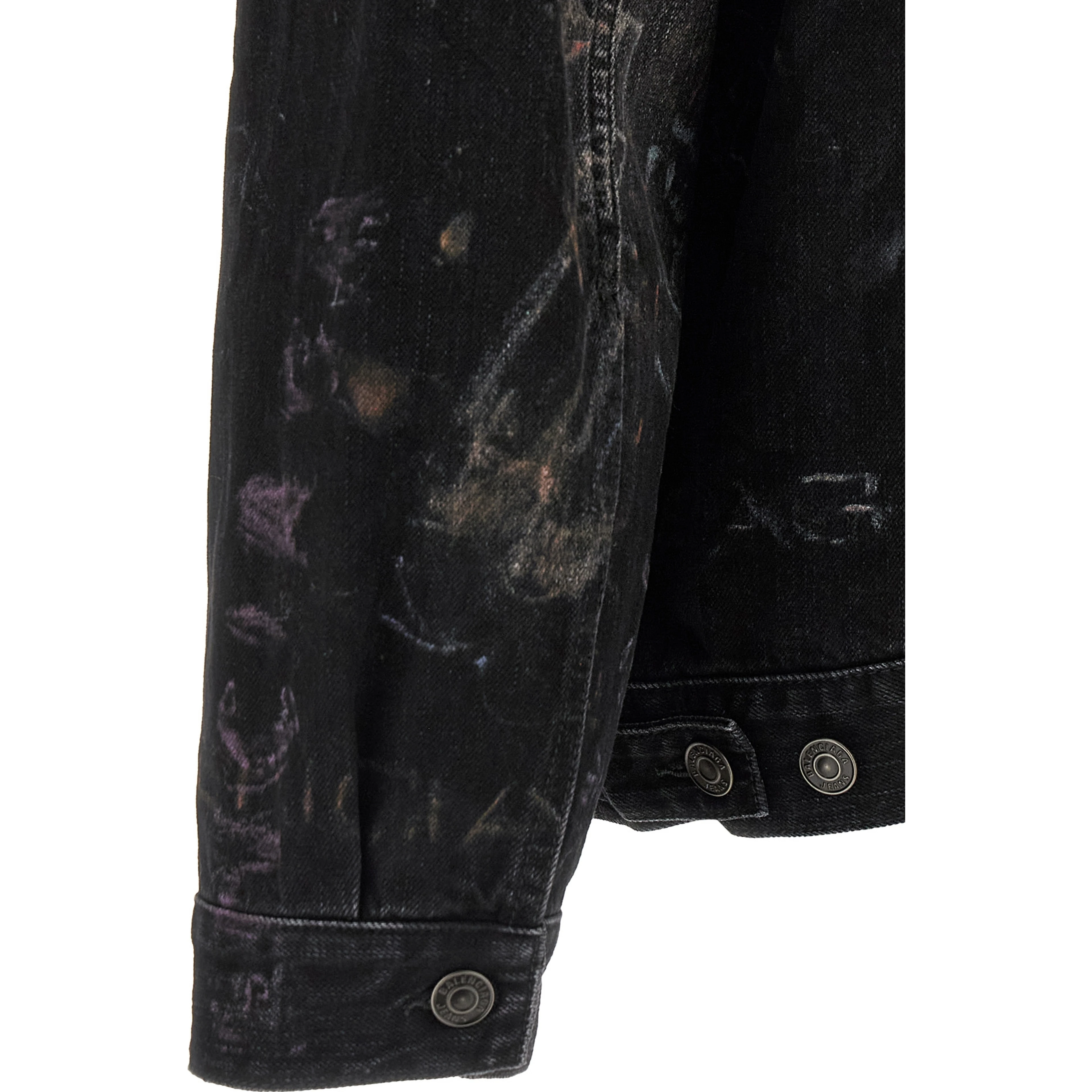 Black Cotton Denim Jacket