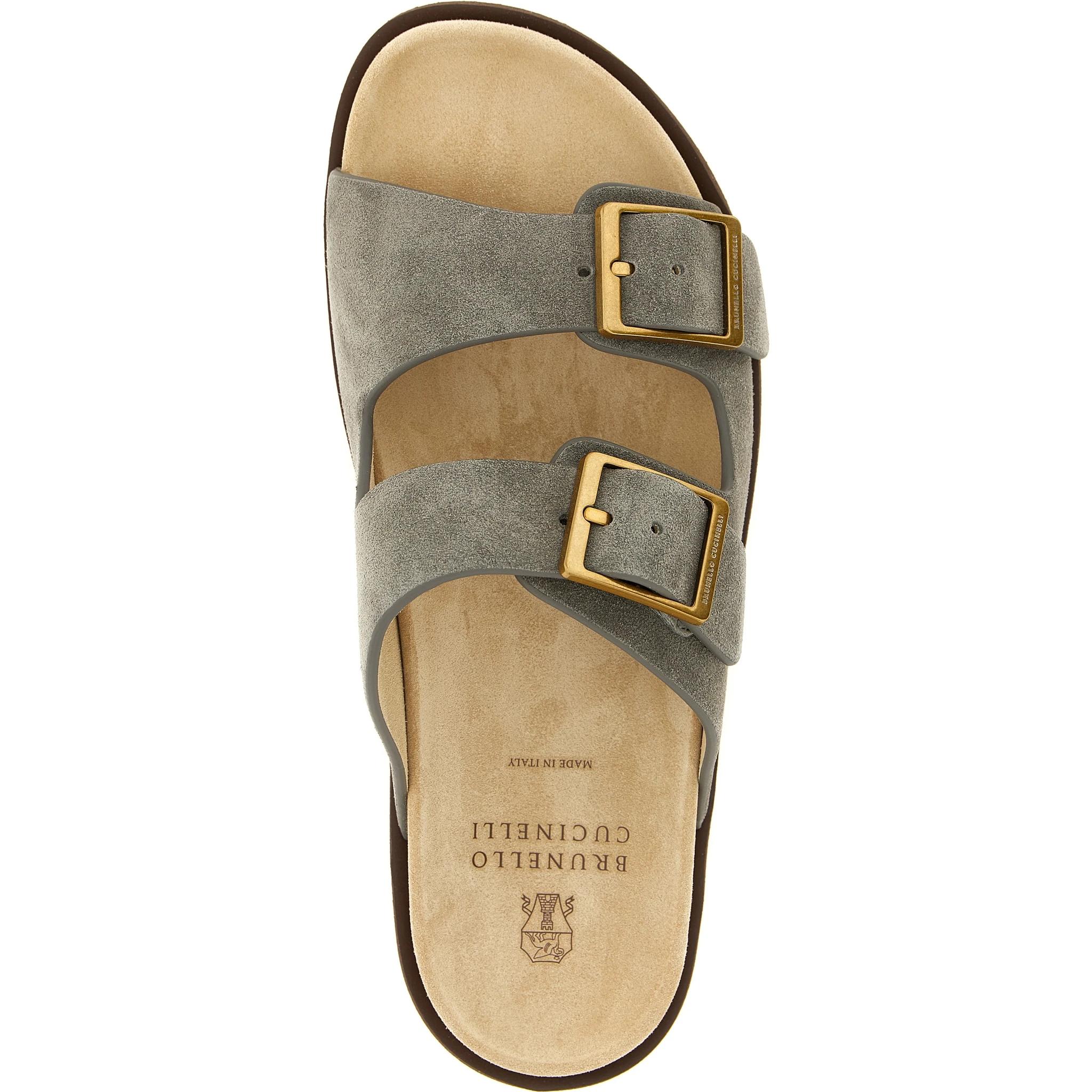 Gray Calfskin Slides