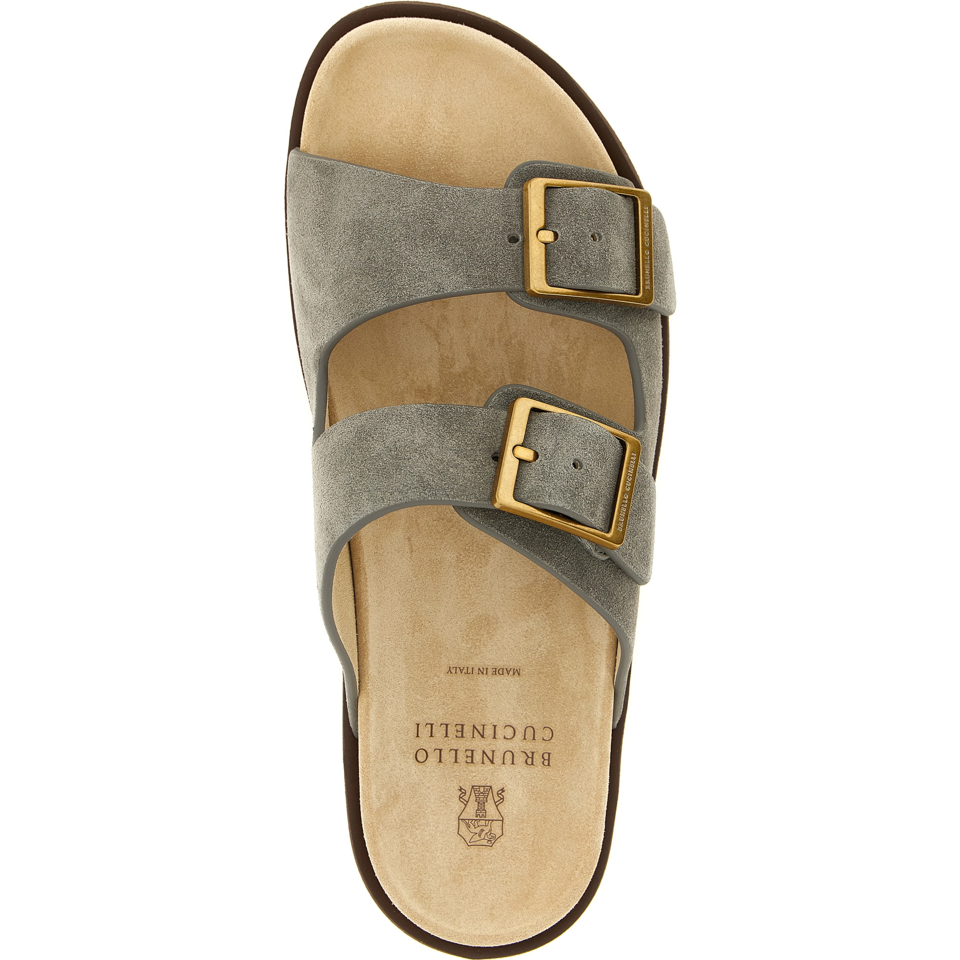 Gray Calfskin Slides