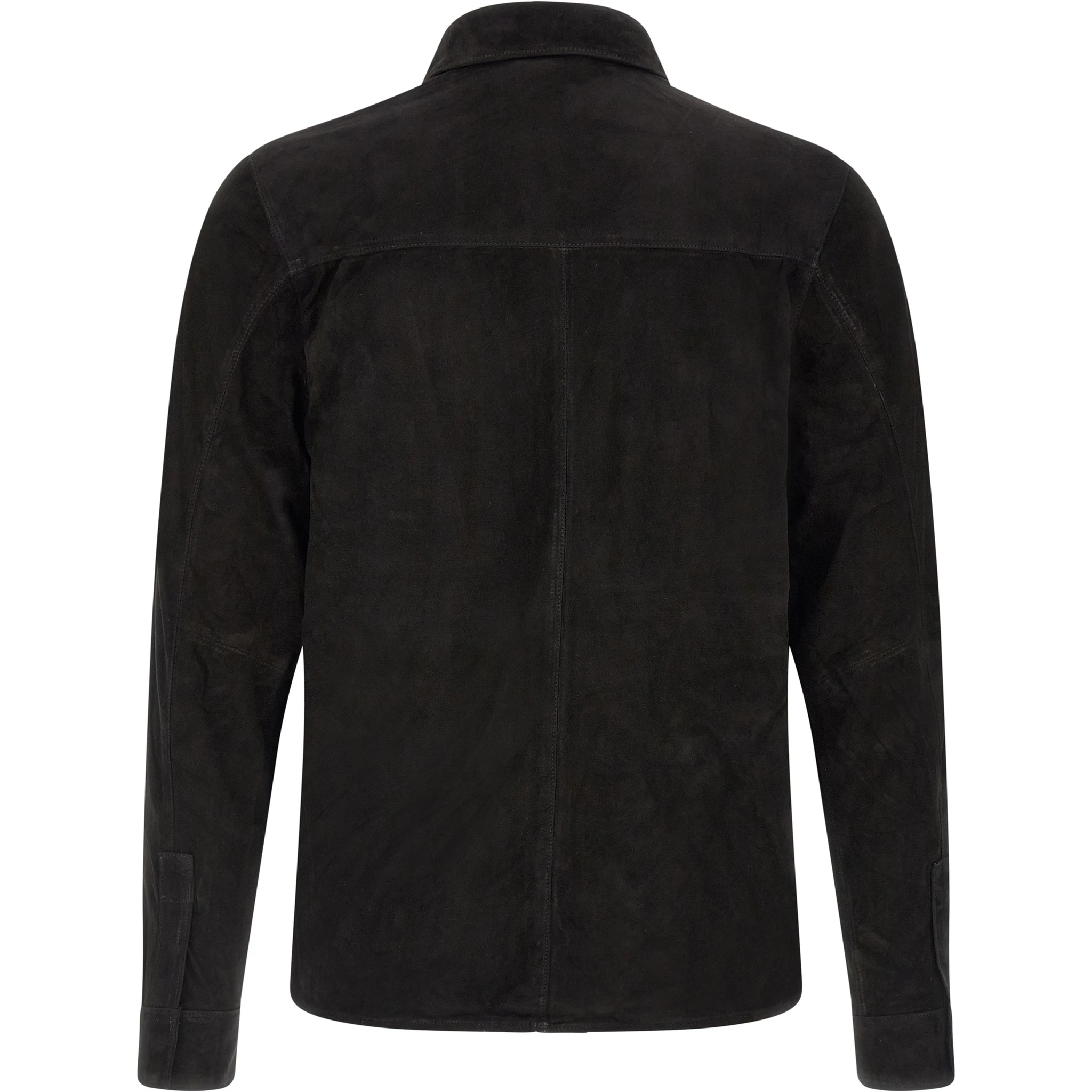 Black Suede Leather Blouse