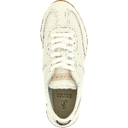 White Goatskin Athletic Sneakers