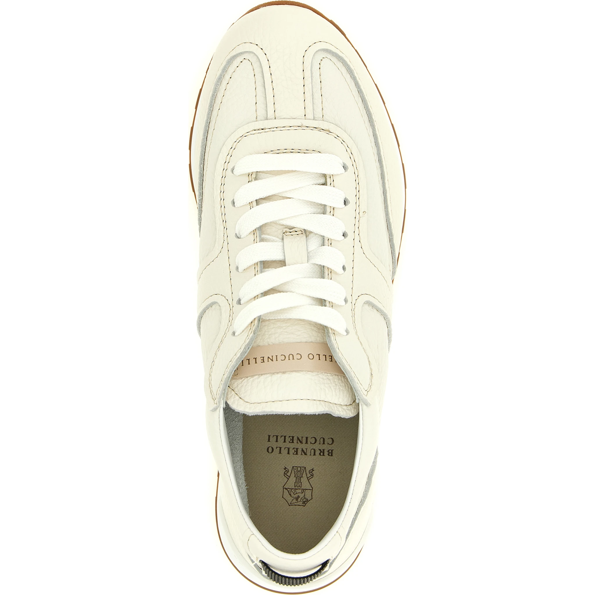 White Goatskin Athletic Sneakers