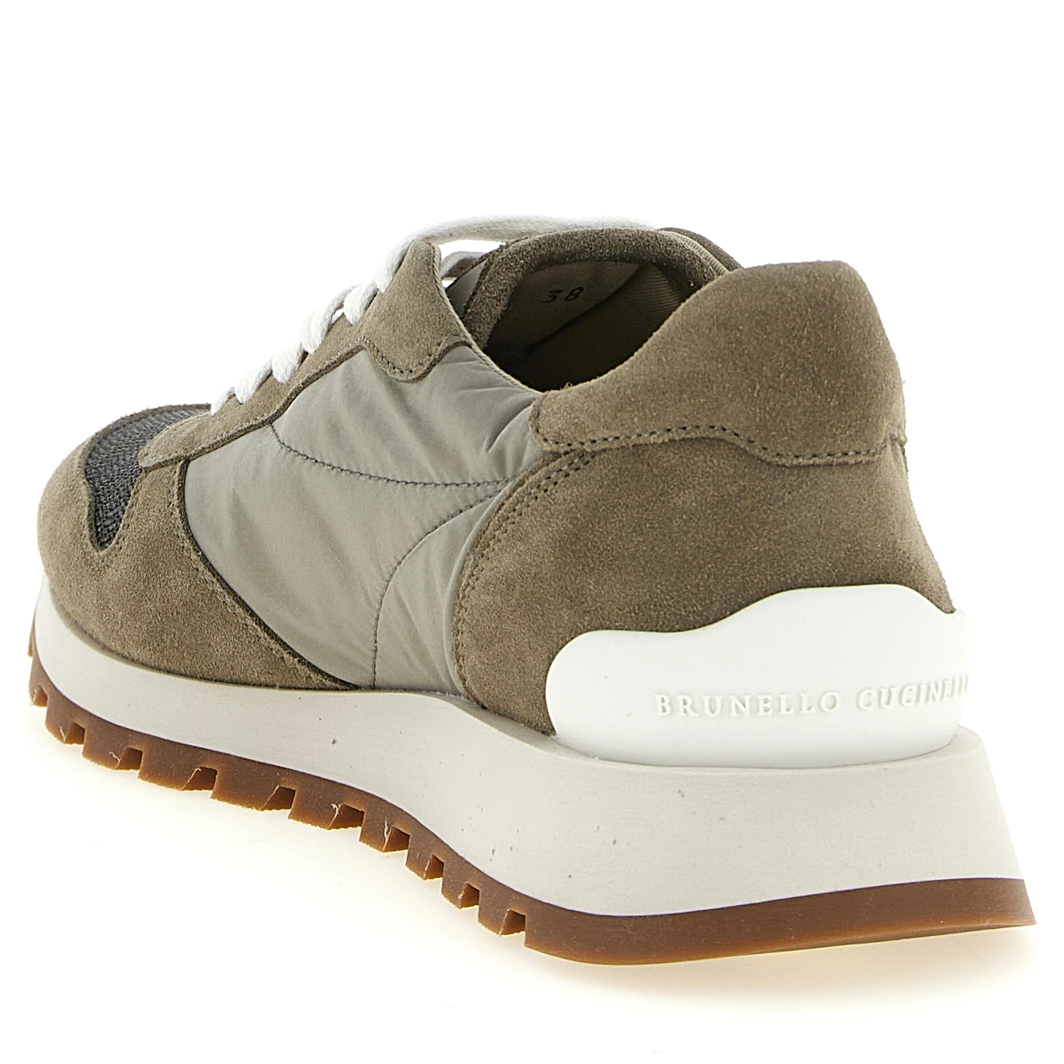 Bicolor Polyester Athletic Sneakers
