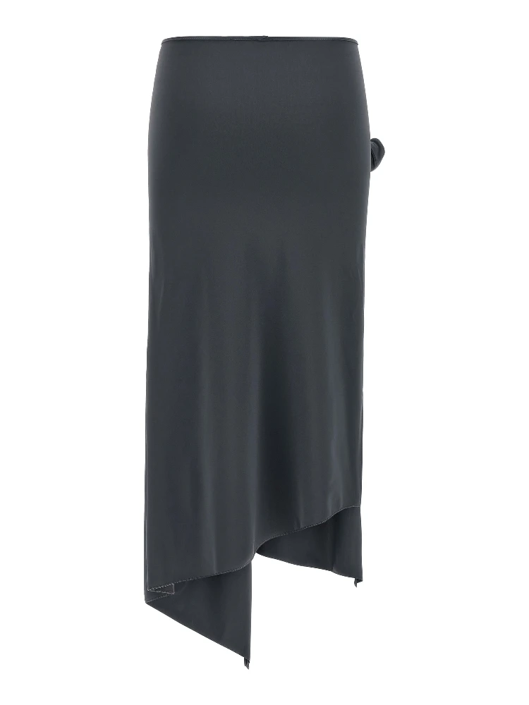 Gray Polyamide Midi Skirt alternative
