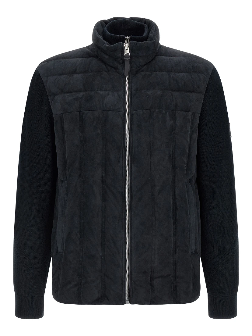 Blue Virgin Wool Full-Length Jacket