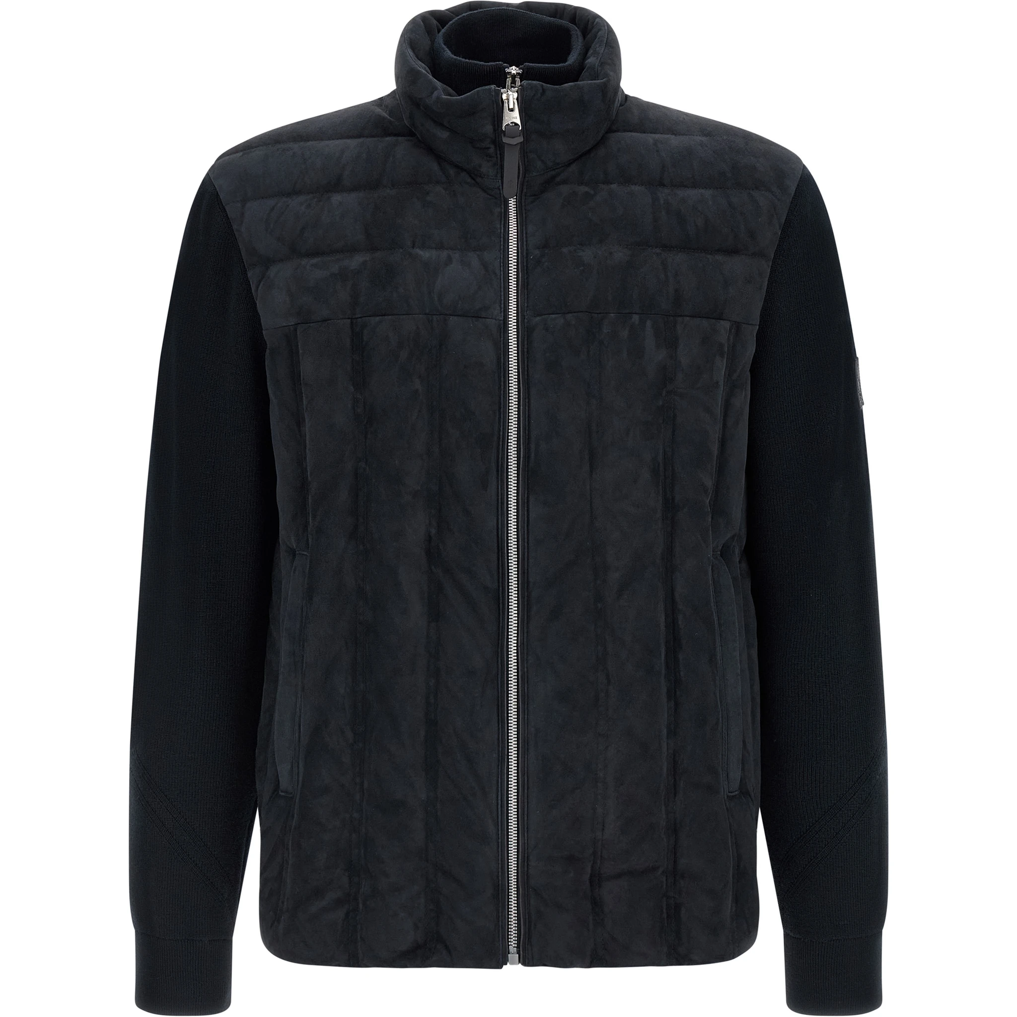 Blue Virgin Wool Full-Length Jacket
