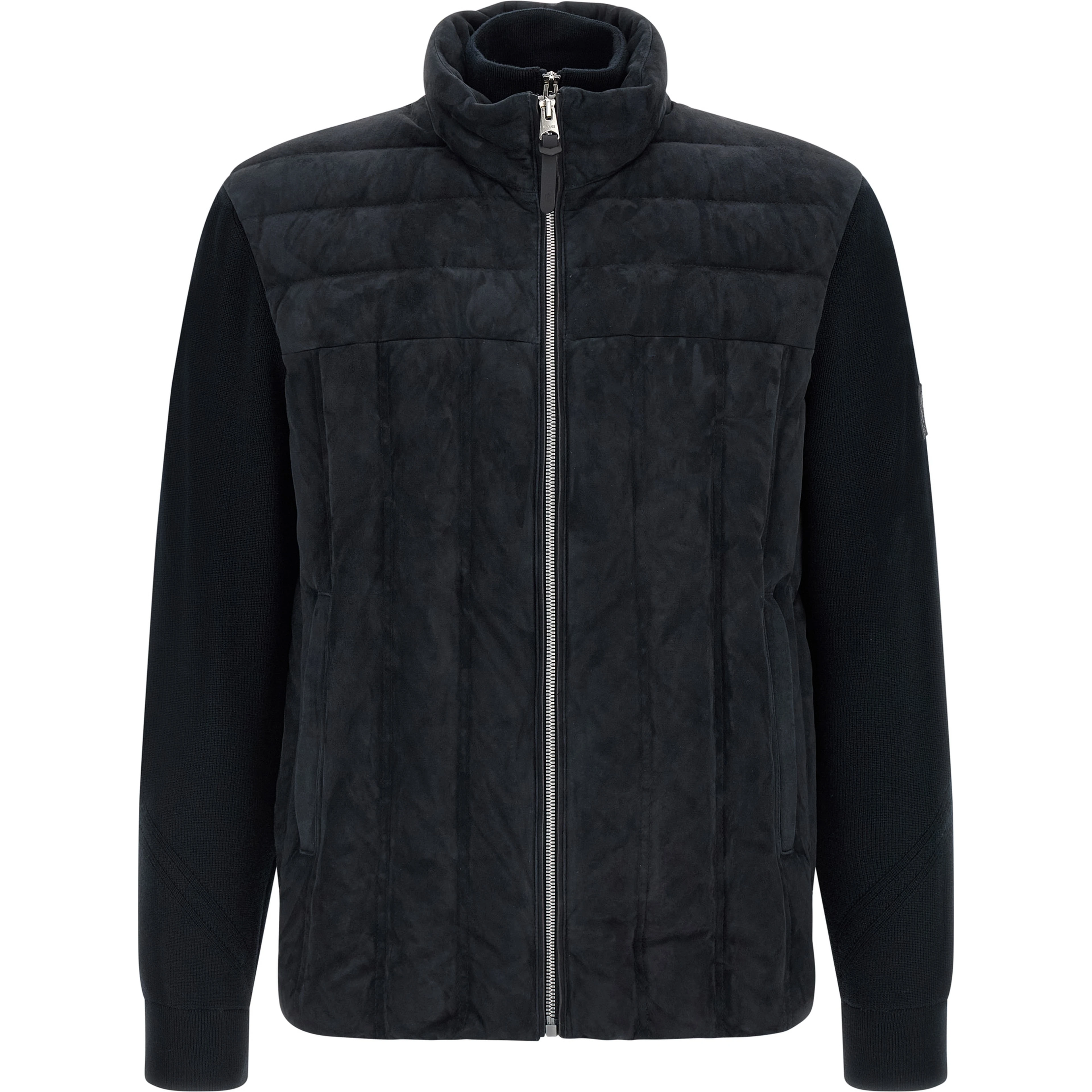 Blue Virgin Wool Full-Length Jacket