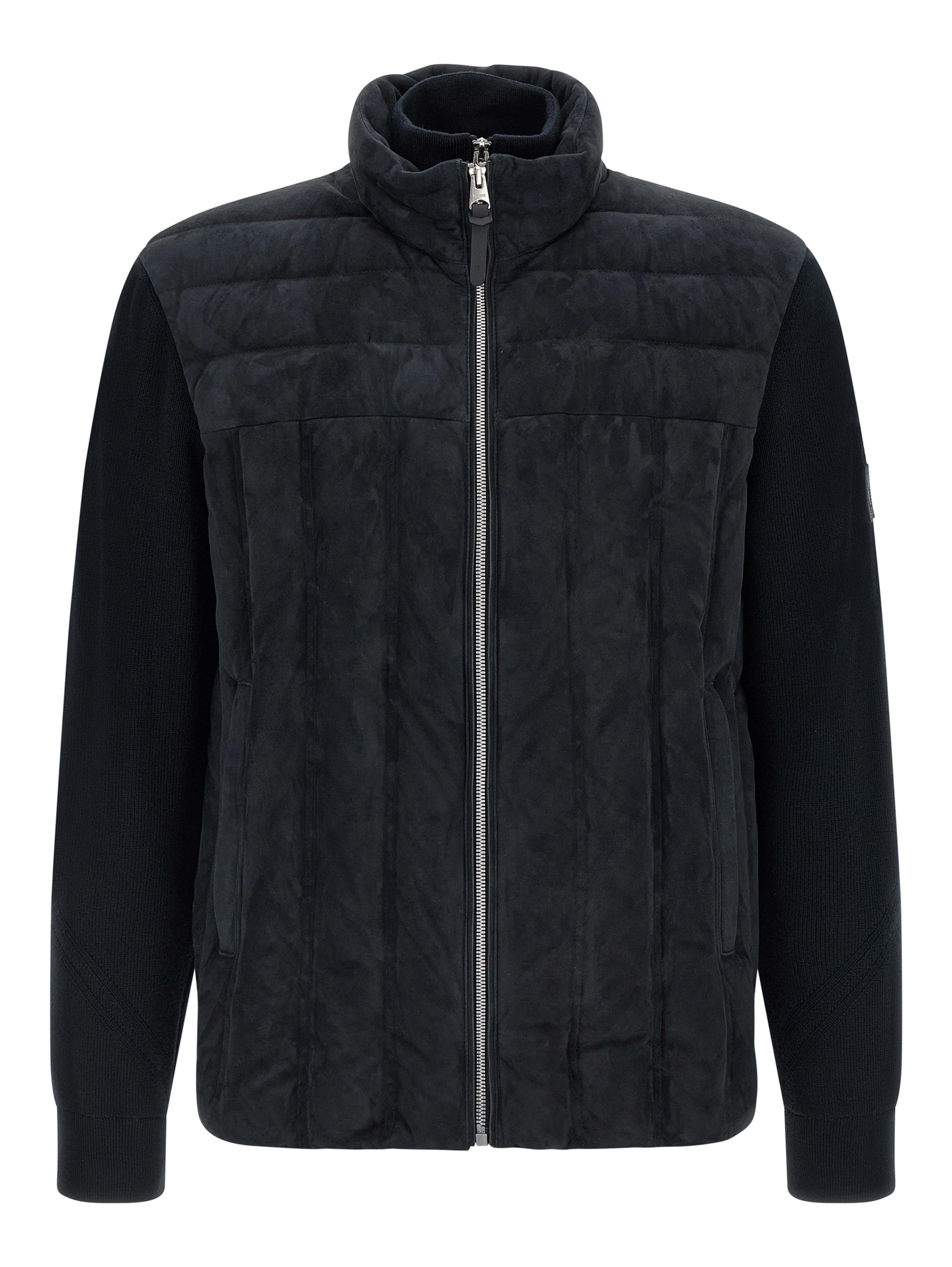 Blue Virgin Wool Full-Length Jacket