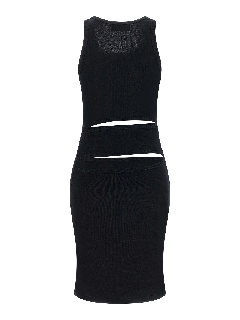 Black Organic Cotton Short Dress