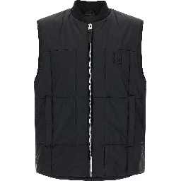 Black Nylon Sleeveless Jacket