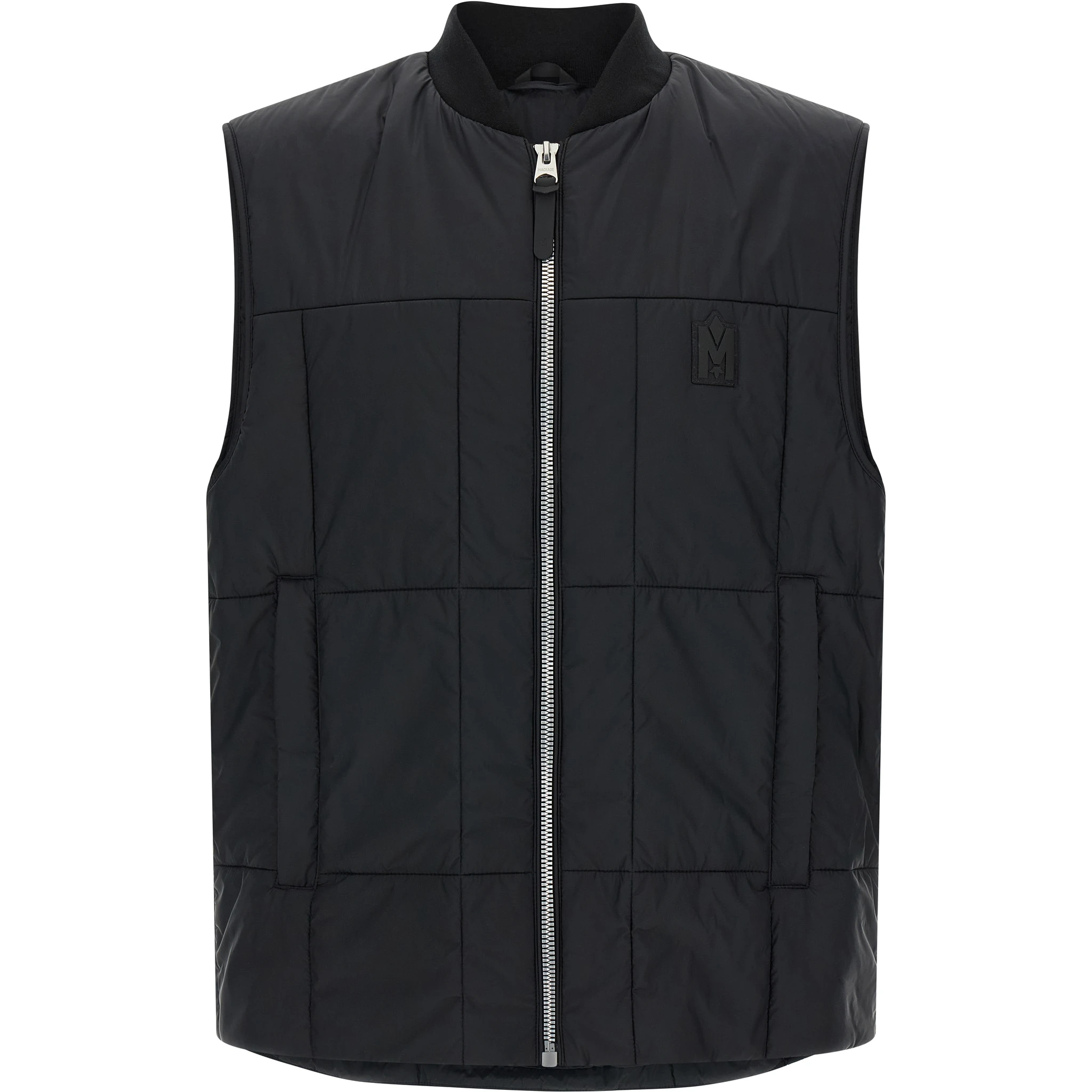 Black Nylon Sleeveless Jacket