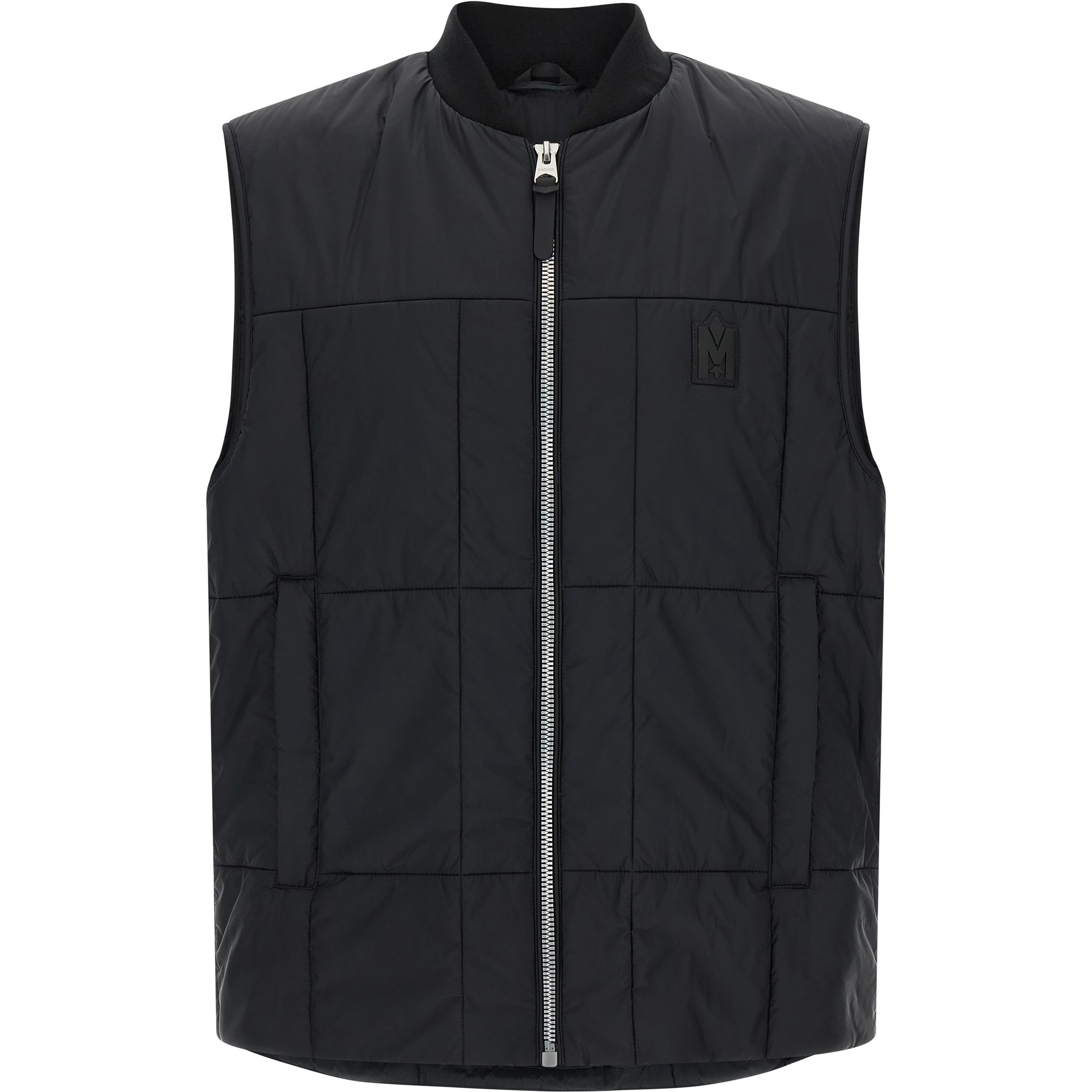 Black Nylon Sleeveless Jacket