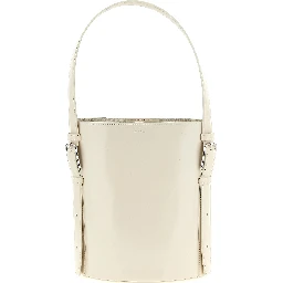 Beige Cowhide Shoulder Bag
