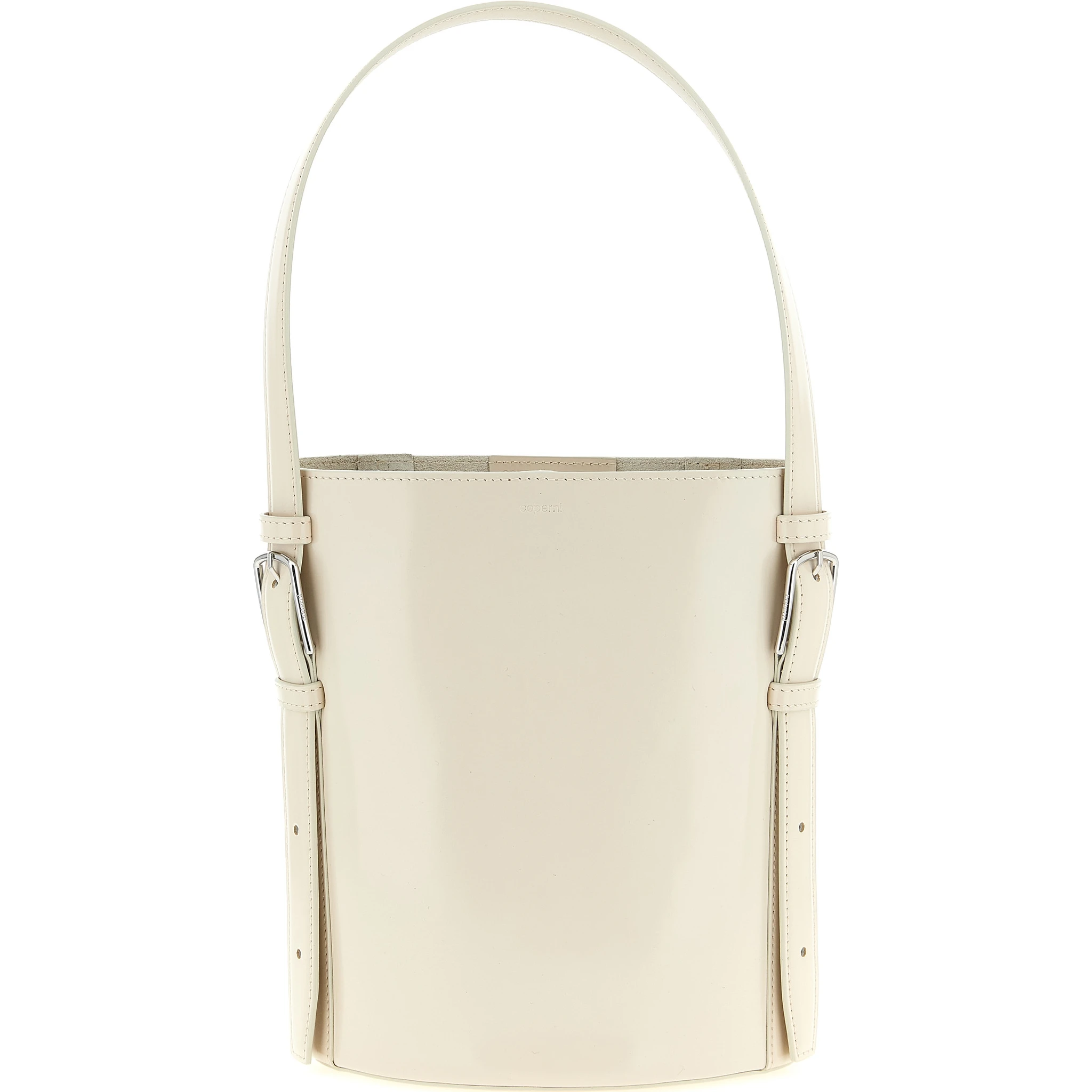 Beige Cowhide Shoulder Bag