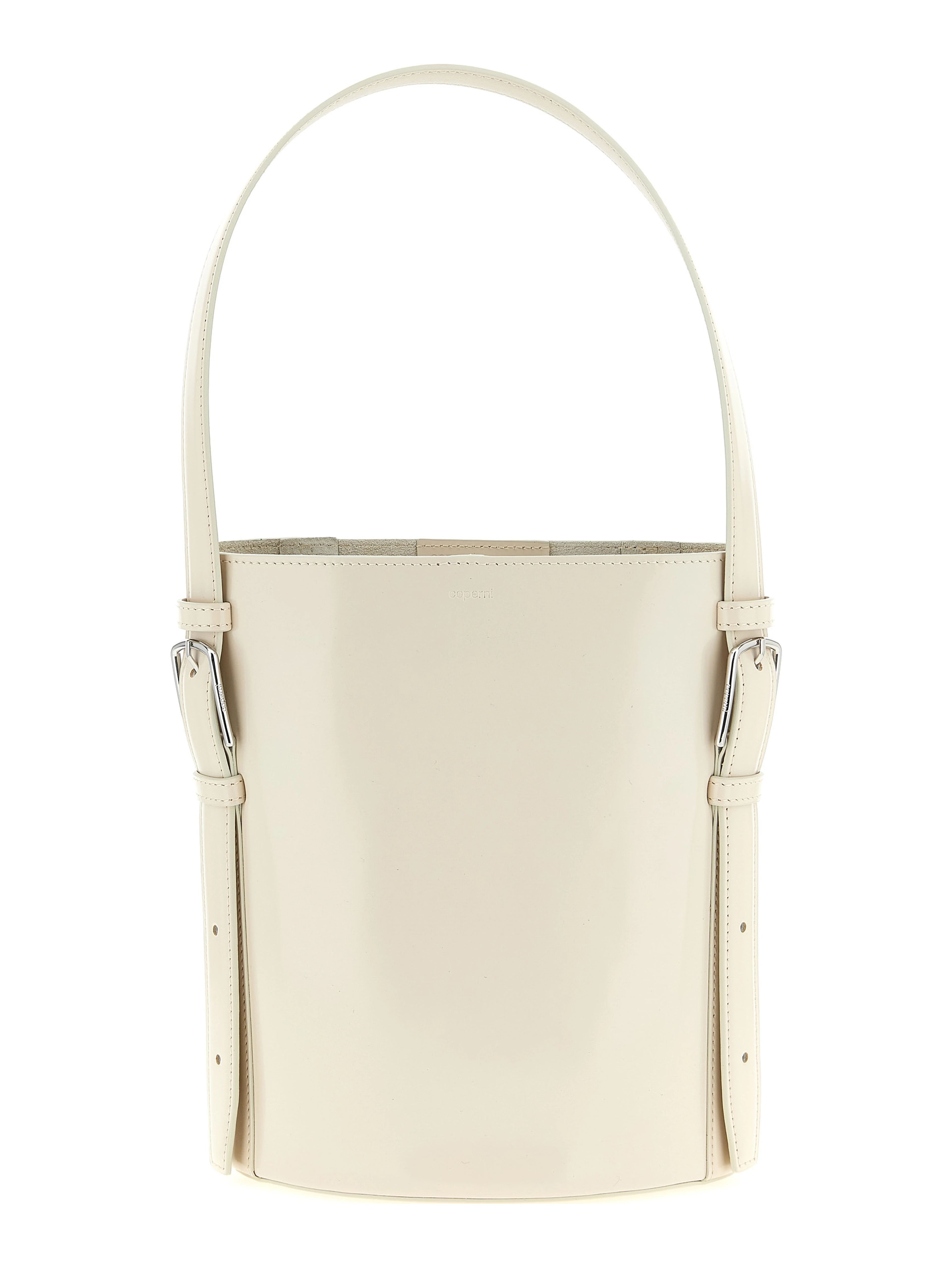 Beige Cowhide Shoulder Bag