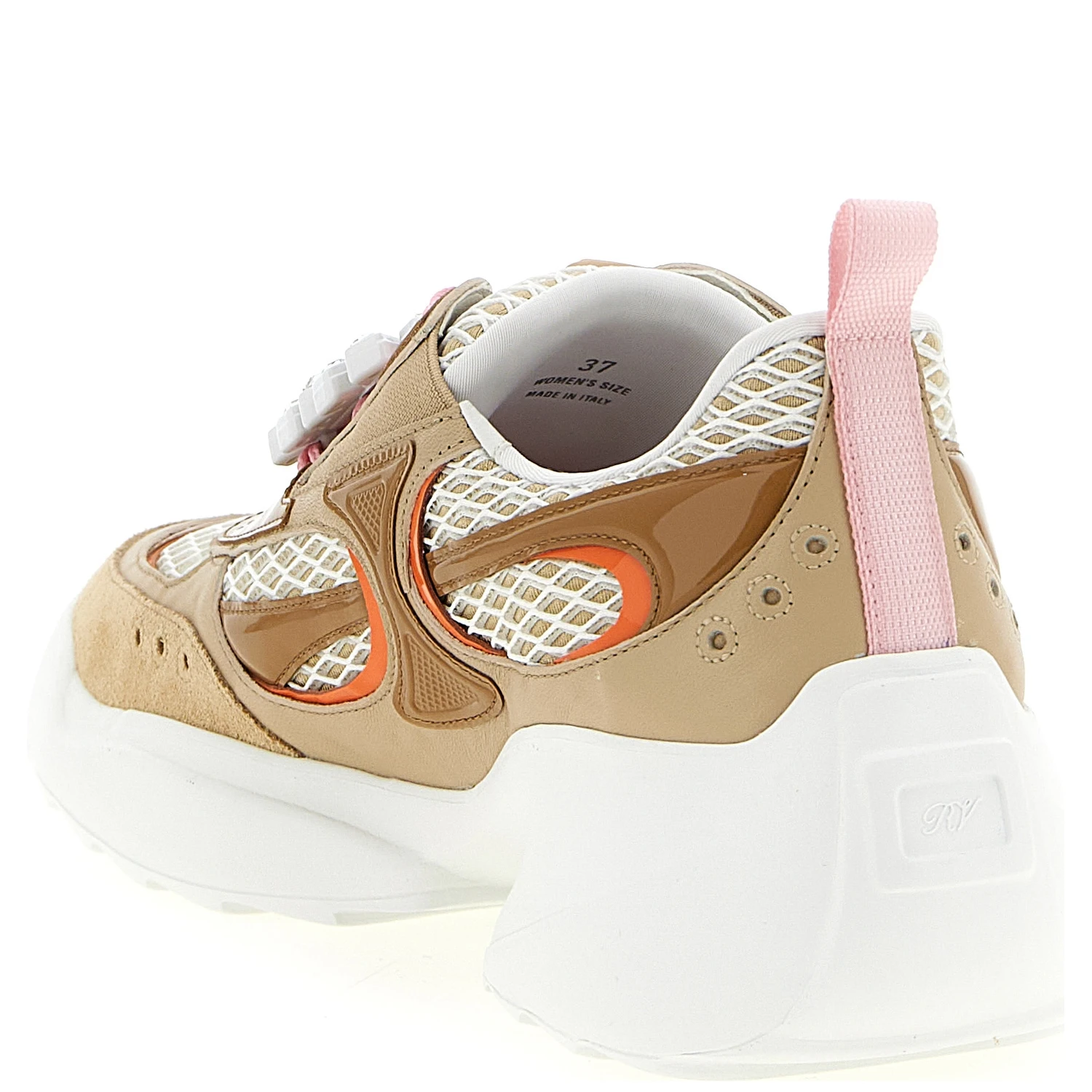 Beige Calfskin Athletic Sneakers