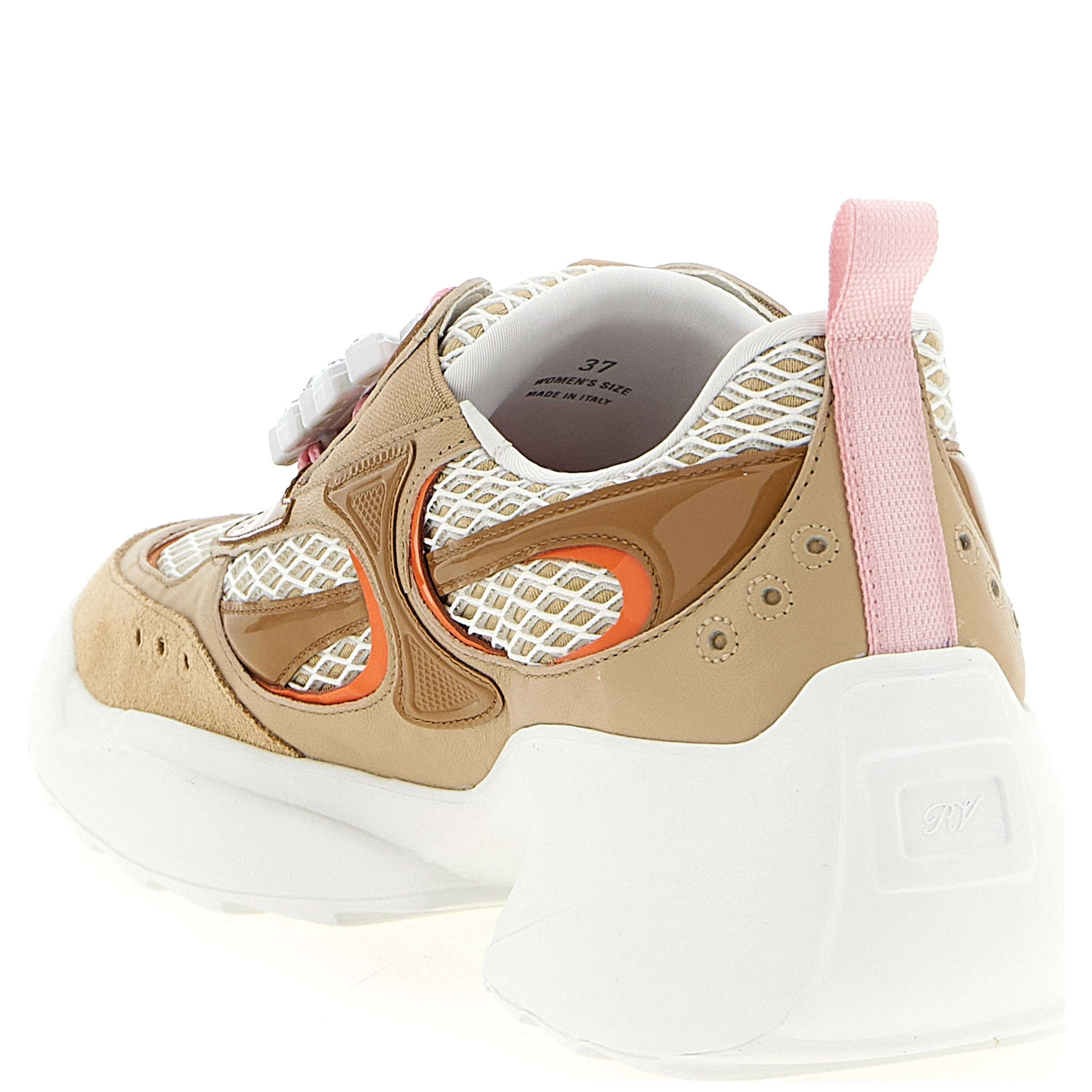 Beige Calfskin Athletic Sneakers