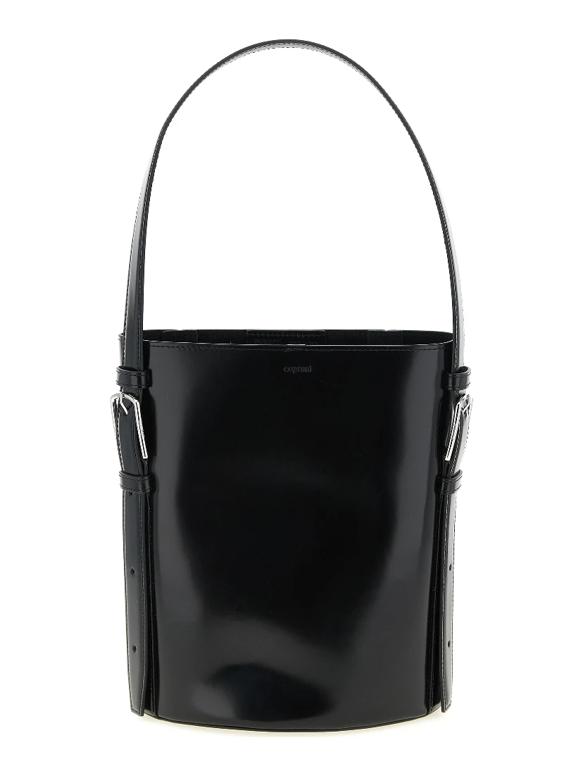Black Cowhide Shoulder Bag