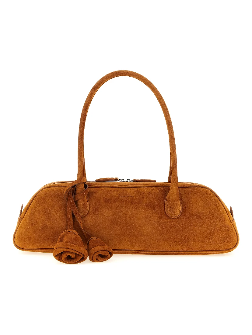 Brown Calfskin Shoulder Bag