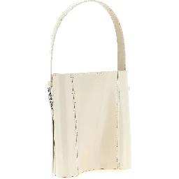 Beige Cowhide Shoulder Bag