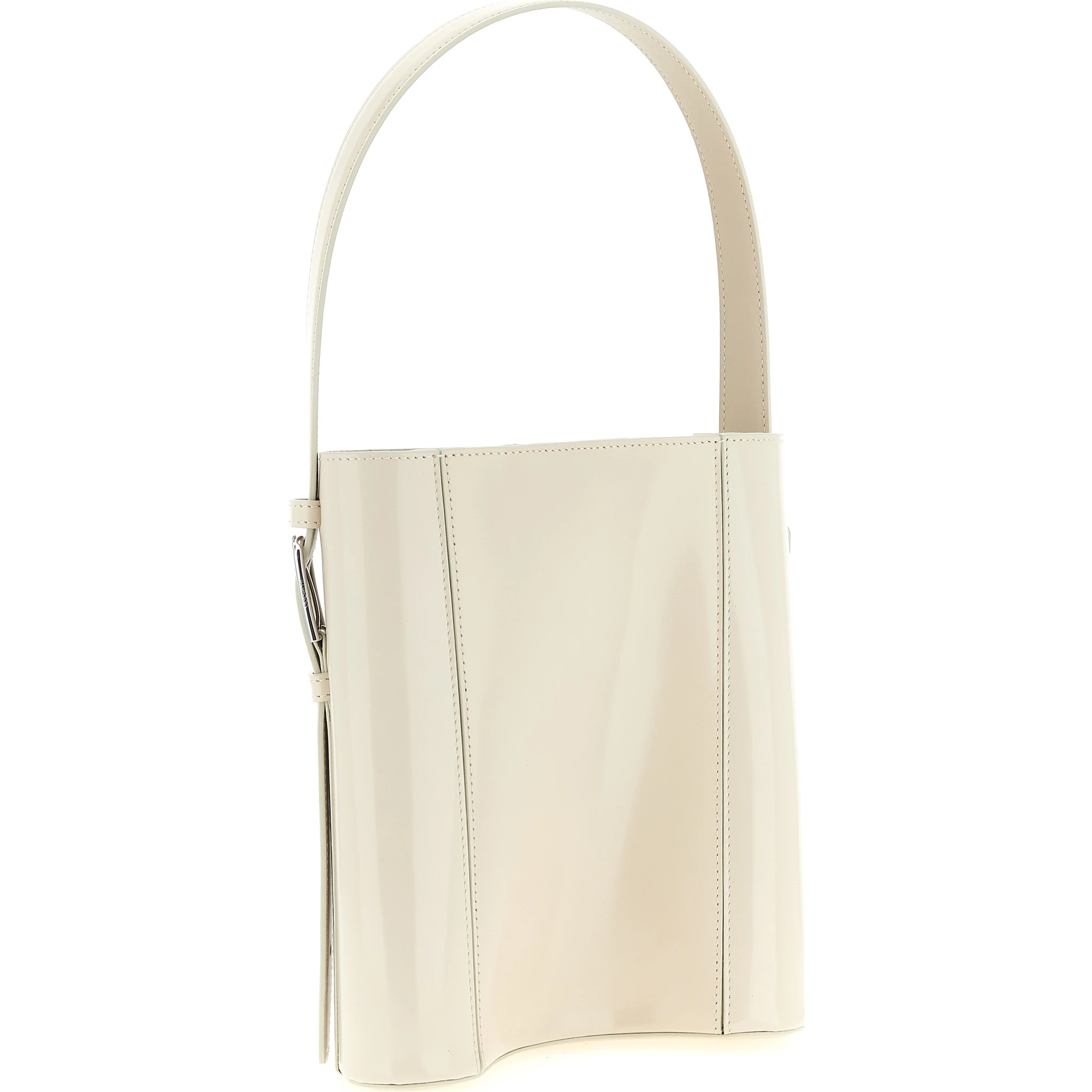 Beige Cowhide Shoulder Bag
