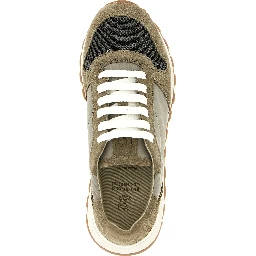 Bicolor Polyester Athletic Sneakers