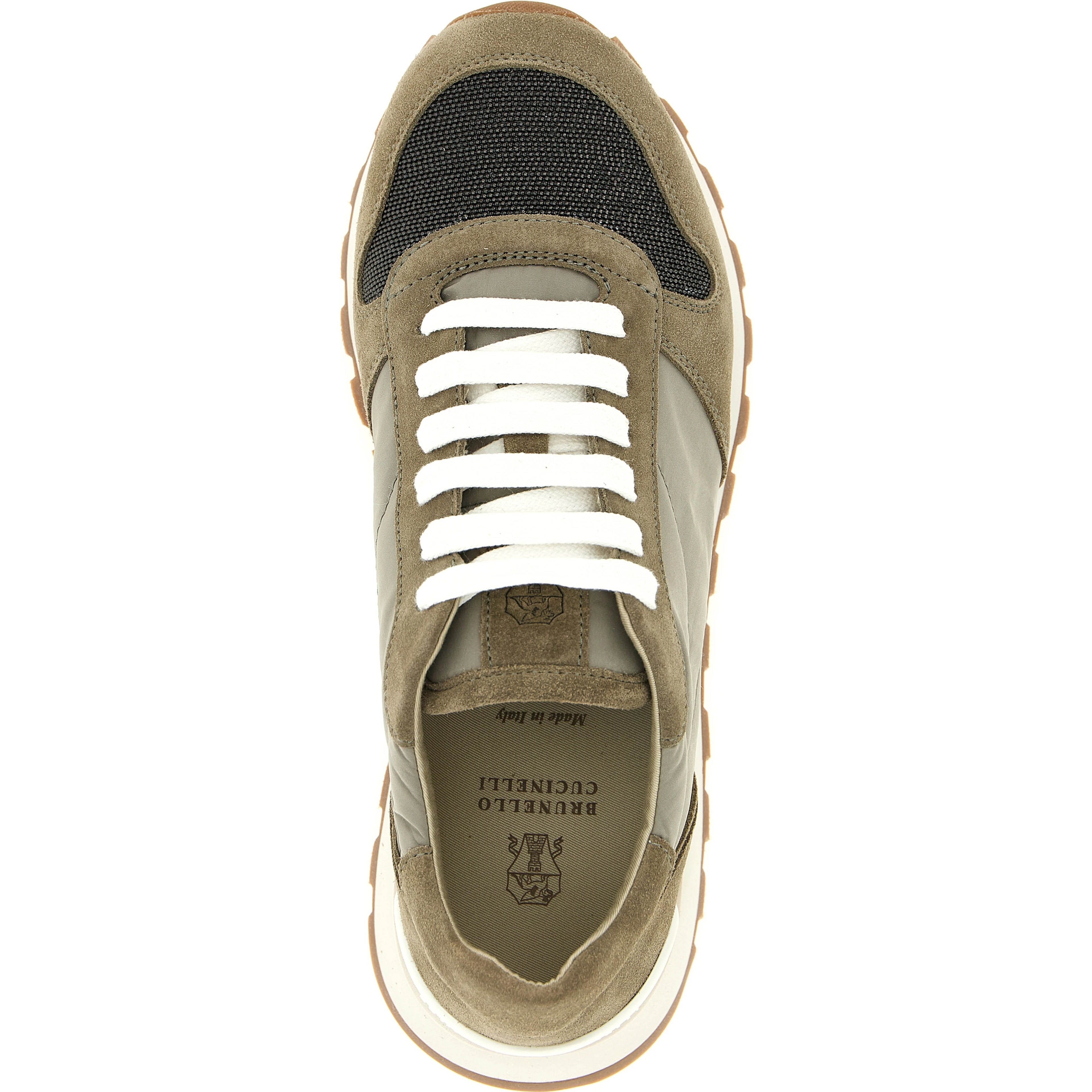 Bicolor Polyester Athletic Sneakers