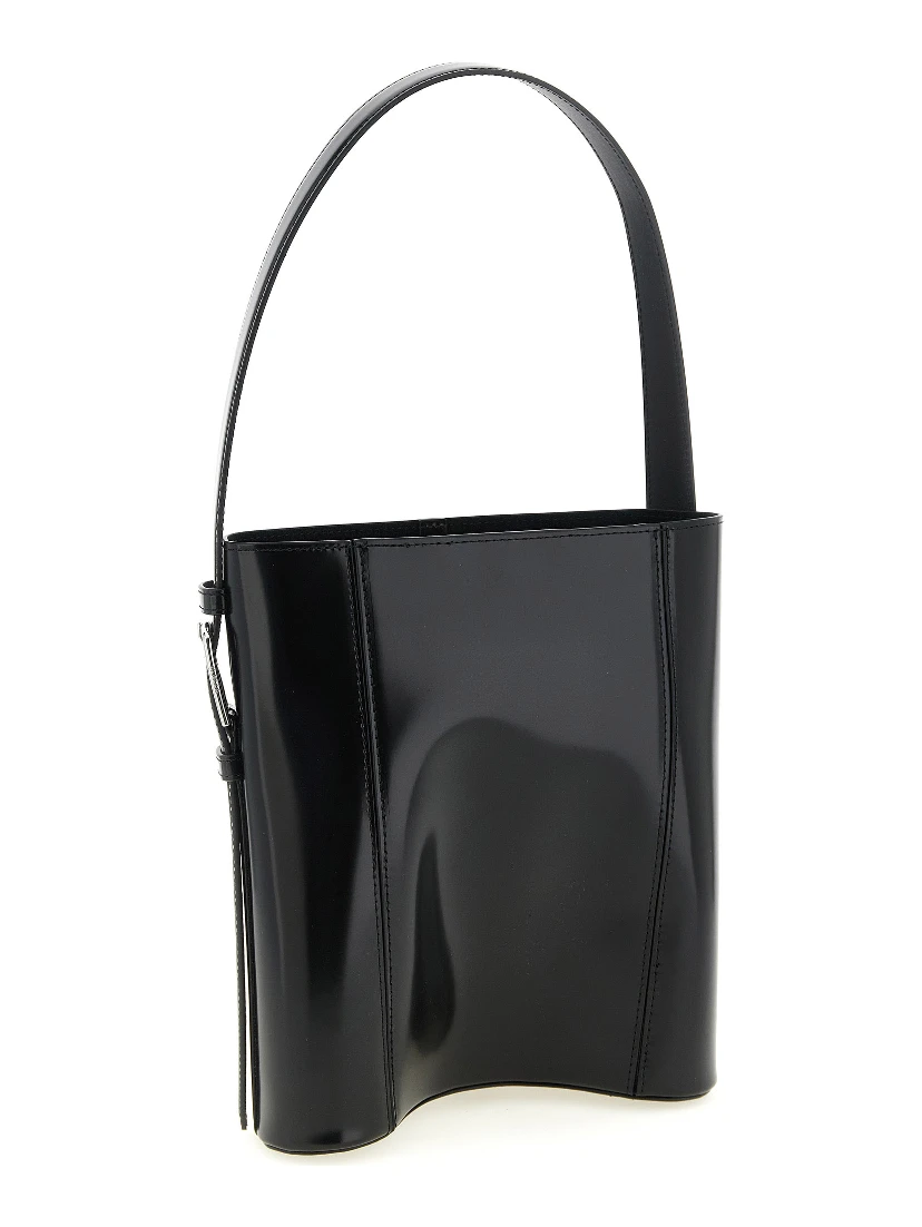 Black Cowhide Shoulder Bag