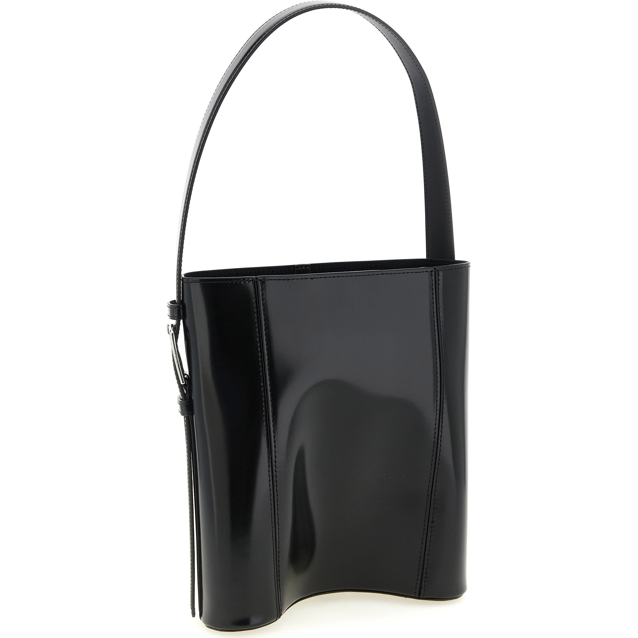 Black Cowhide Shoulder Bag