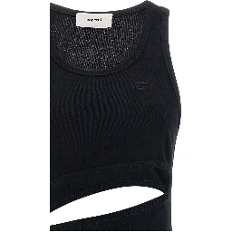Black Organic Cotton Short Dress