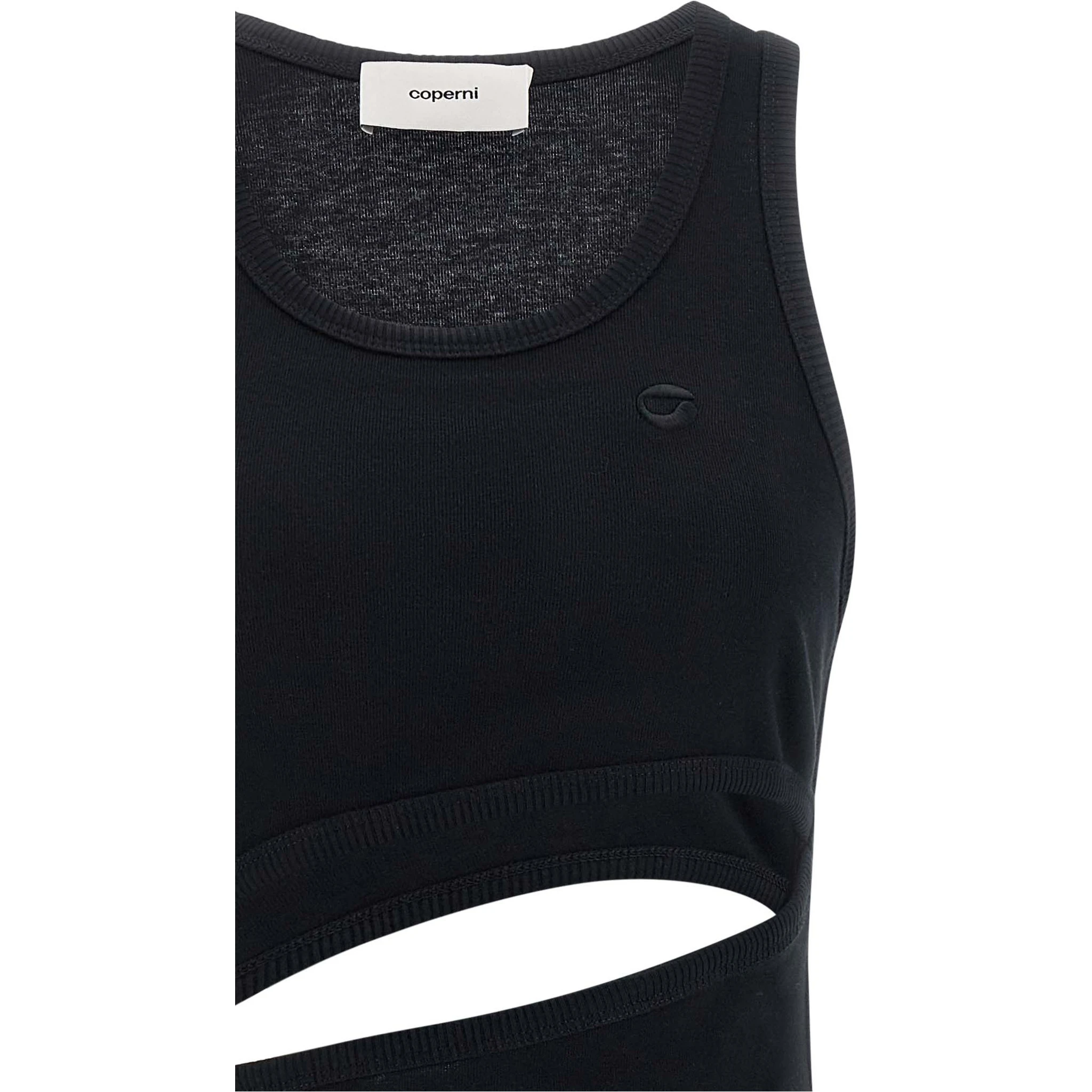 Black Organic Cotton Short Dress