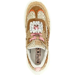 Beige Calfskin Athletic Sneakers