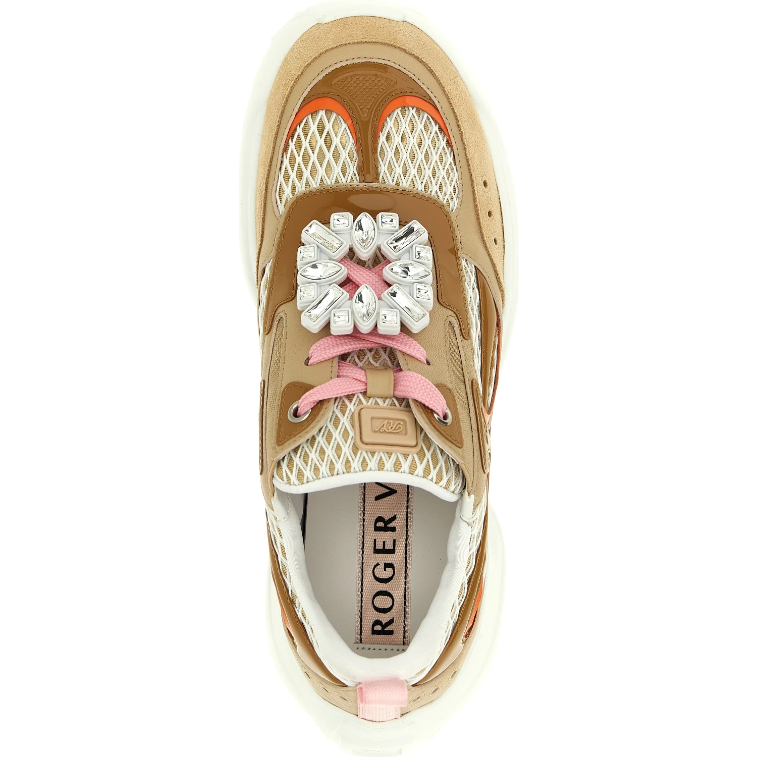 Beige Calfskin Athletic Sneakers
